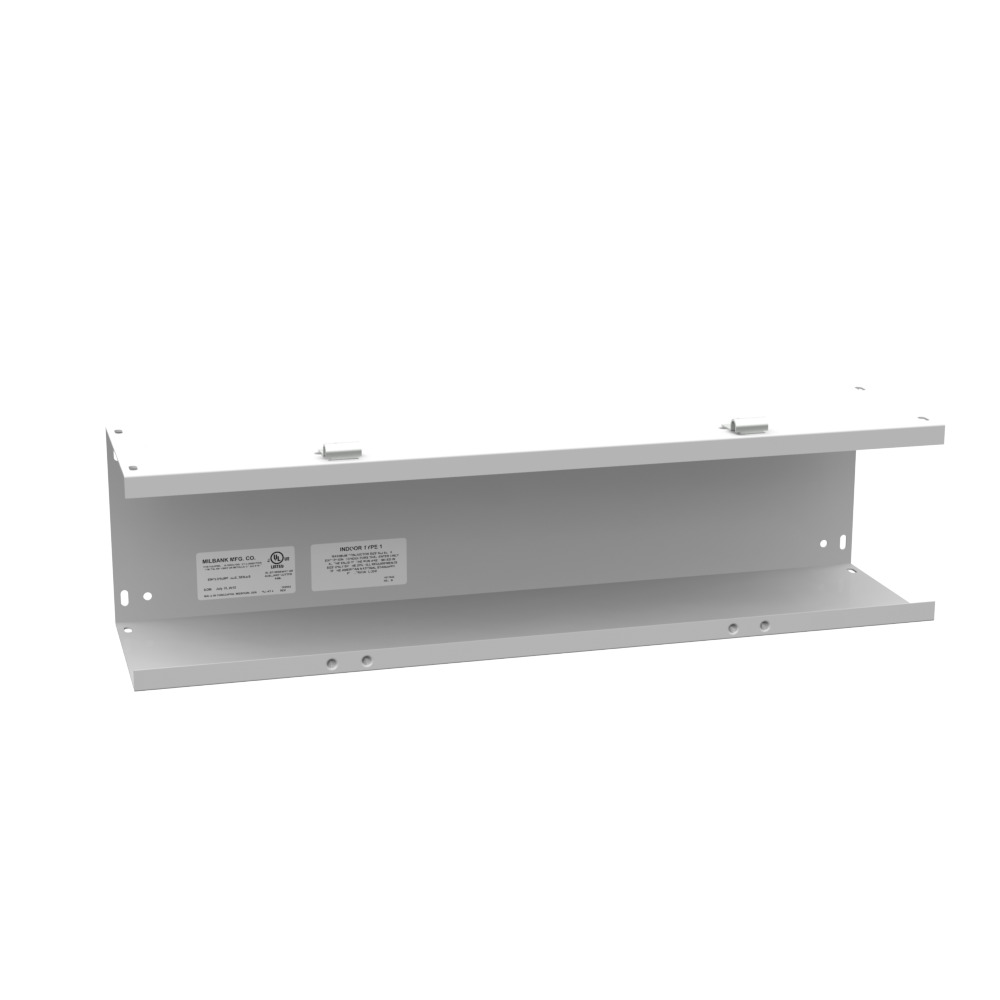6x24x6 Hinge Cover Gutter Type 1 UL Listed Steel No Knockouts ANSI 61 Gray