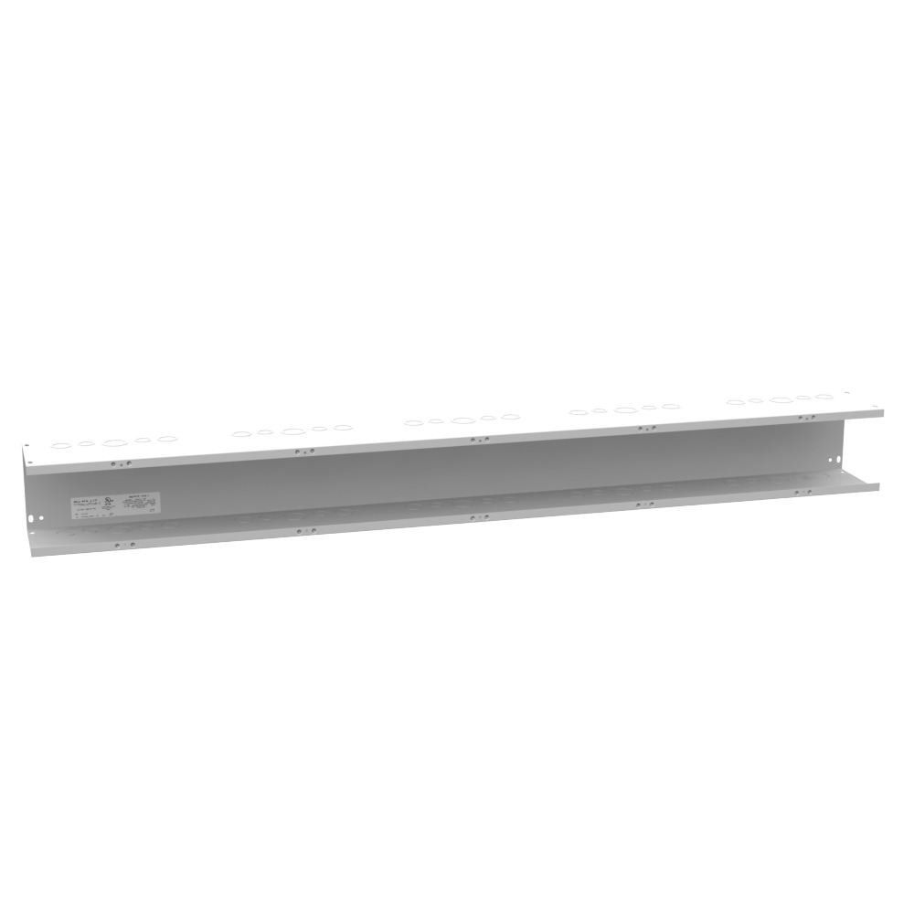 6x72x6 Screw Cover Wireway Type 1 UL Listed Steel Knockouts ANSI 61 Gray