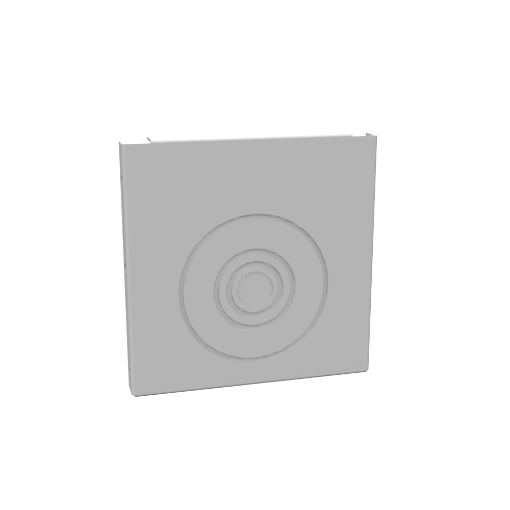 Wireway End Type 1 6x6 Screw Cover ANSI 61 Gray Steel Knockouts