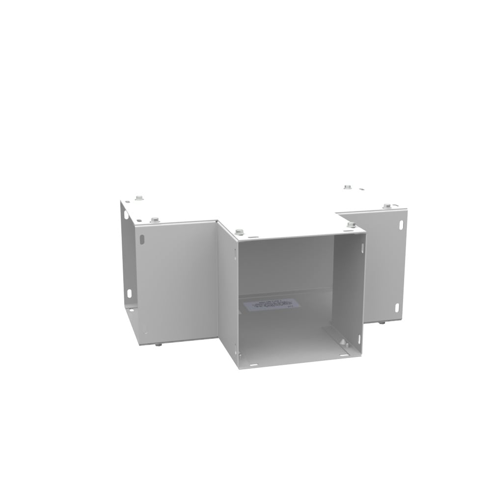 Wireway Tee Type 1 6x6 Screw Cover ANSI 61 Gray Steel