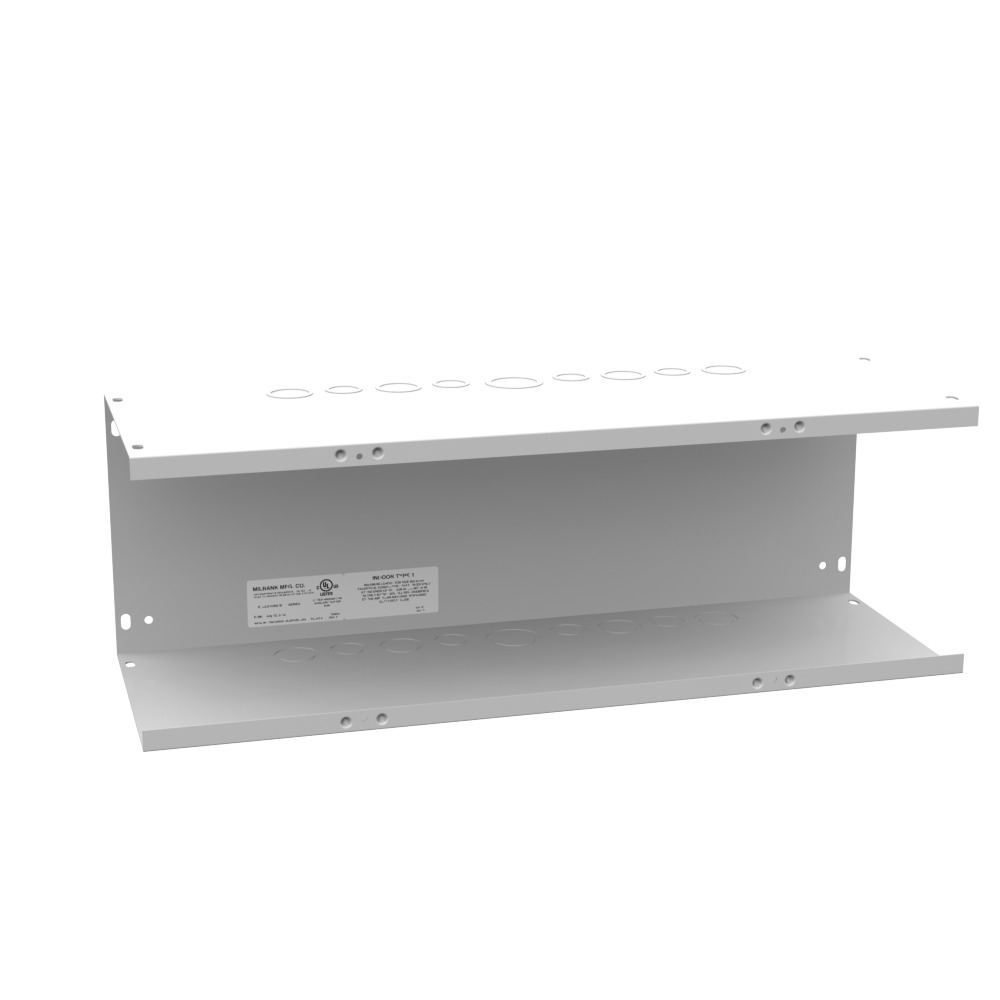 8x24x8 Screw Cover Wireway Type 1 UL Listed Steel Knockouts ANSI 61 Gray