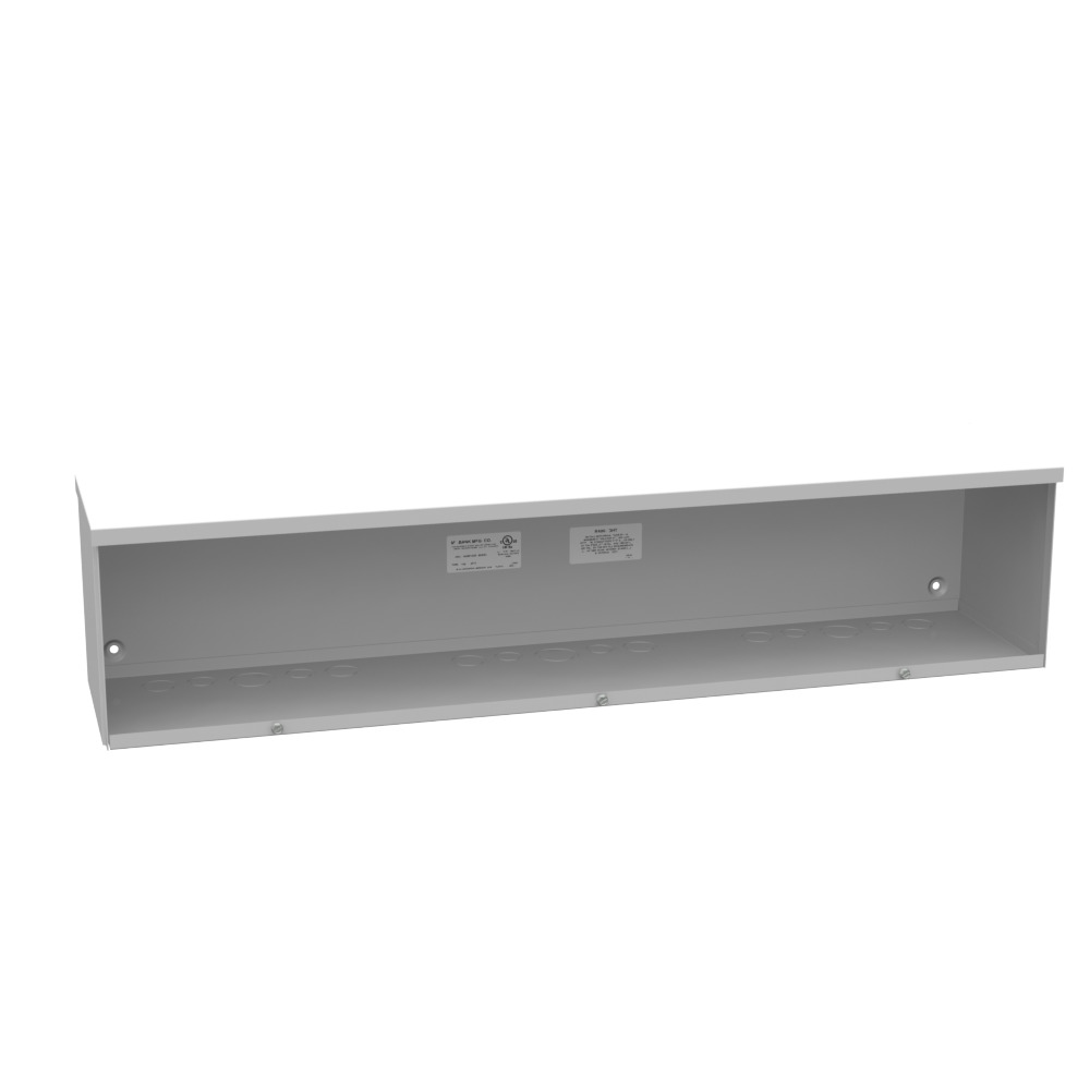 8x36x8 Screw Cover Wireway Type 3R UL Listed Steel Knockouts ANSI 61 Gray Quad D Knockout for Lock