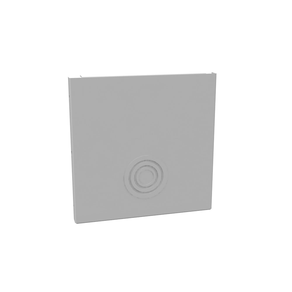 Wireway End Type 1 8x8 Screw Cover ANSI 61 Gray Steel Knockouts