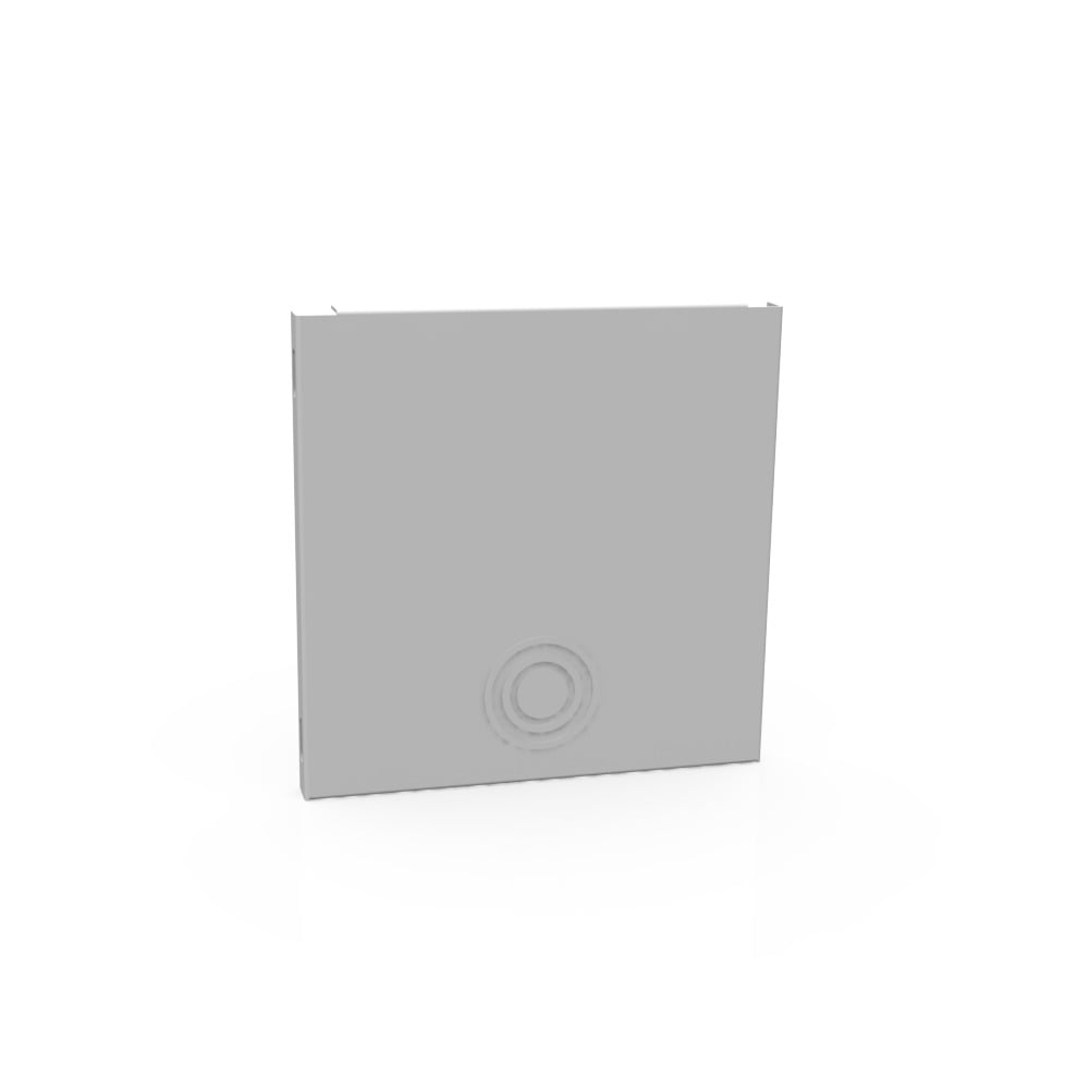 Wireway Universal End Type 1 8x8 Screw Cover ANSI 61 Gray Steel Knockouts