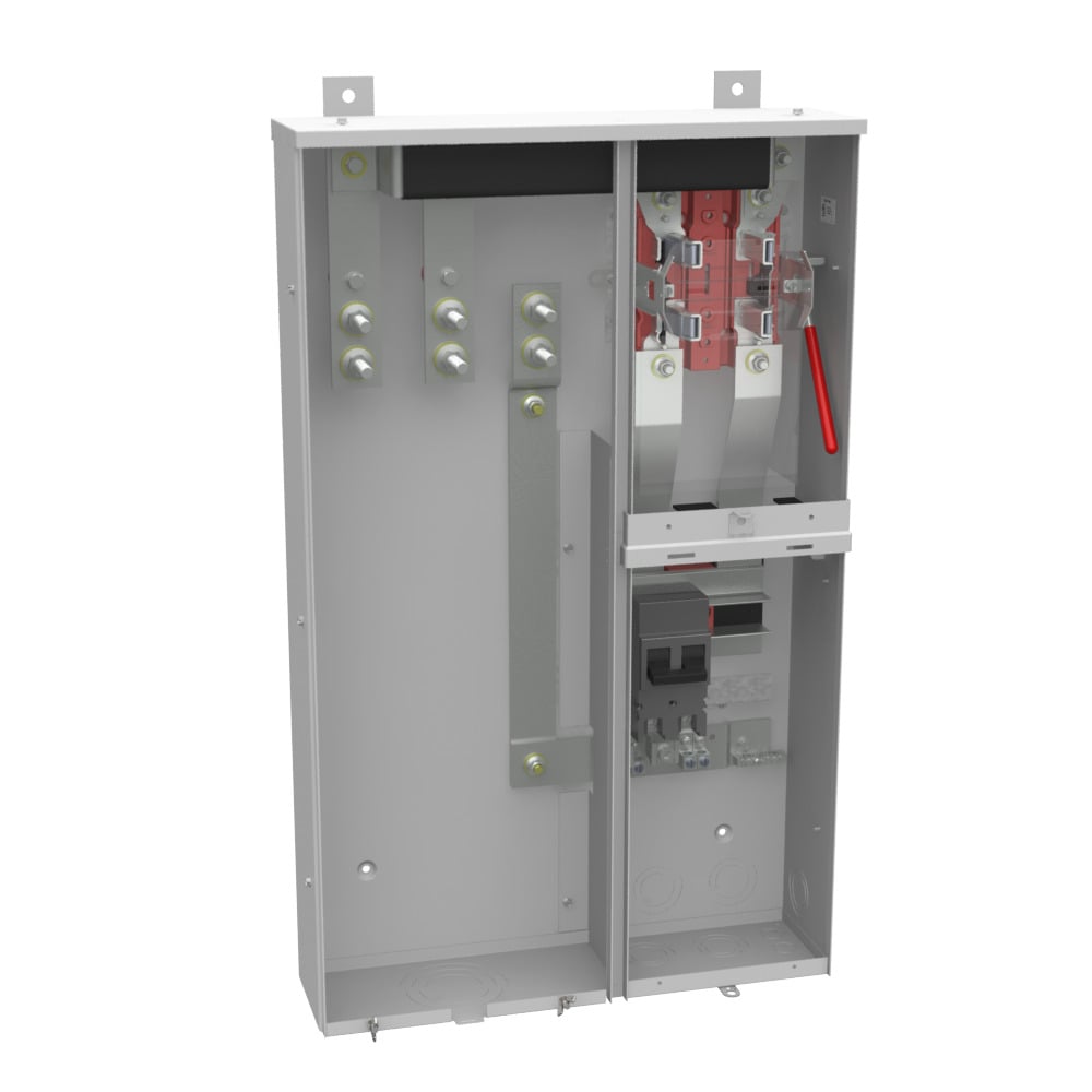 M400-PAR-UG 4 Term, Ringless, Plain Top, 1-200 Amp, Main Breaker