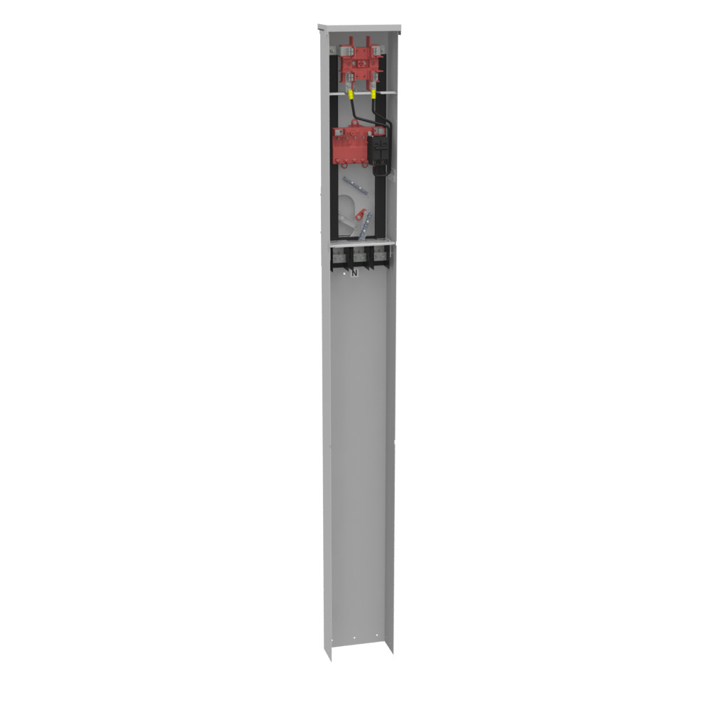 4 TERM RNGTP PLAIN TOP 1-100 AMP MN BRKR SGL PED DIR BURY SERIES WIRED SMALL FRAME BRKR
