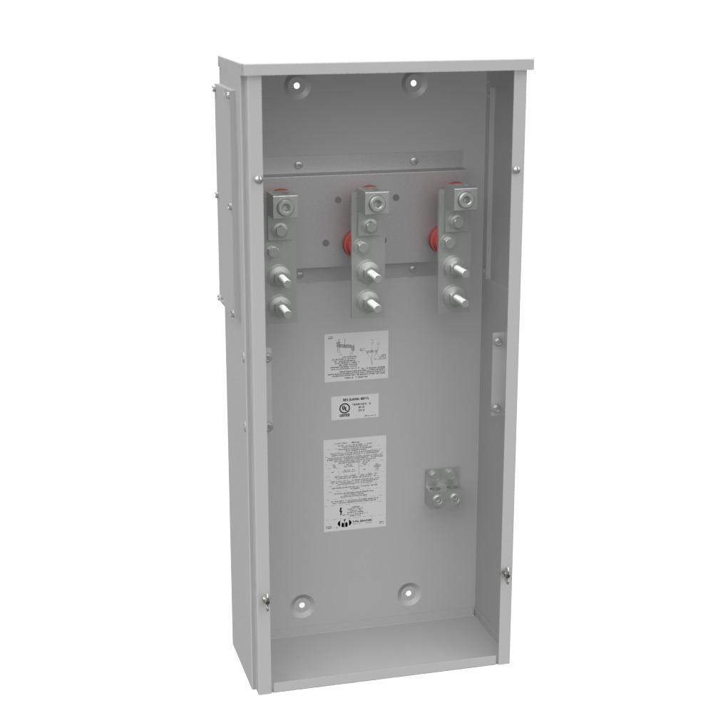 400 AMP 1 PH 600 VOLT 16IN-36IN-7IN PNTD STL LIFT OFF SCR FRONT .5-13 STUDS 1 LUG PER LND - 4-600kcmil 10K AIC