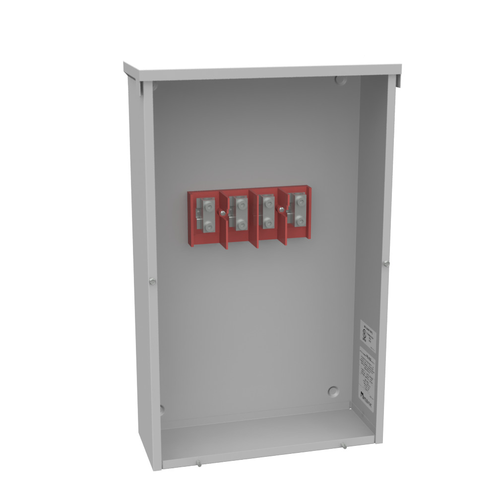 200 AMP 3 PH 600 VOLT 16IN-26IN-6IN PNTD STL LIFT OFF SCR FRONT 1 LUG PER LND - 6-250kcmil 1 LUG PER LND - 6-250kcmil 10K AIC