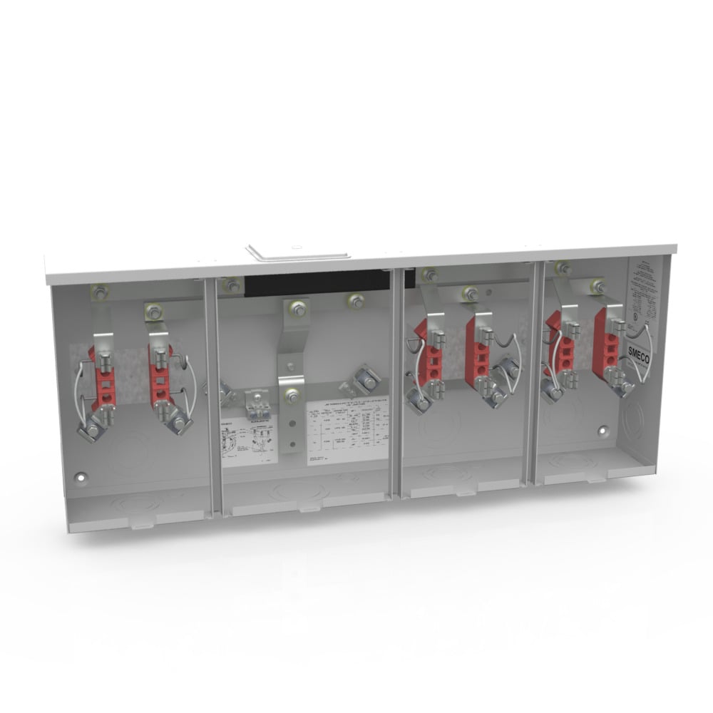 U1253-X 4 Term, Ringless, Large Closing Plate, 3 Position