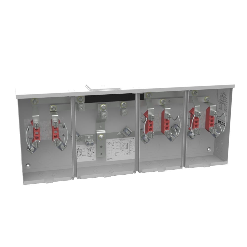 U1253-X-K1 4 Term, Ringless, Large Closing Plate, 3 Position, Single Connector, 6-350 kcmil