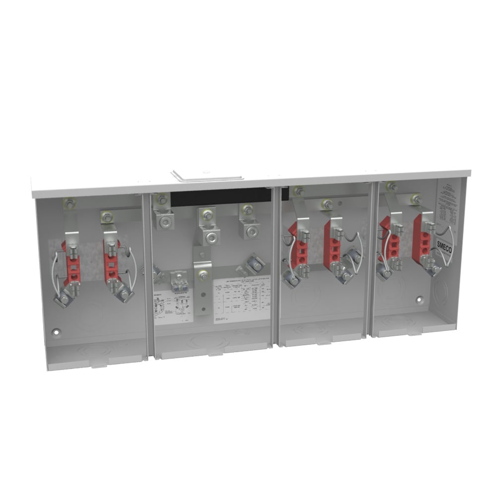 U1253-X-K3 4 Term, Ringless, Large Closing Plate, 3 Position, Single Connector, 4-600 kcmil