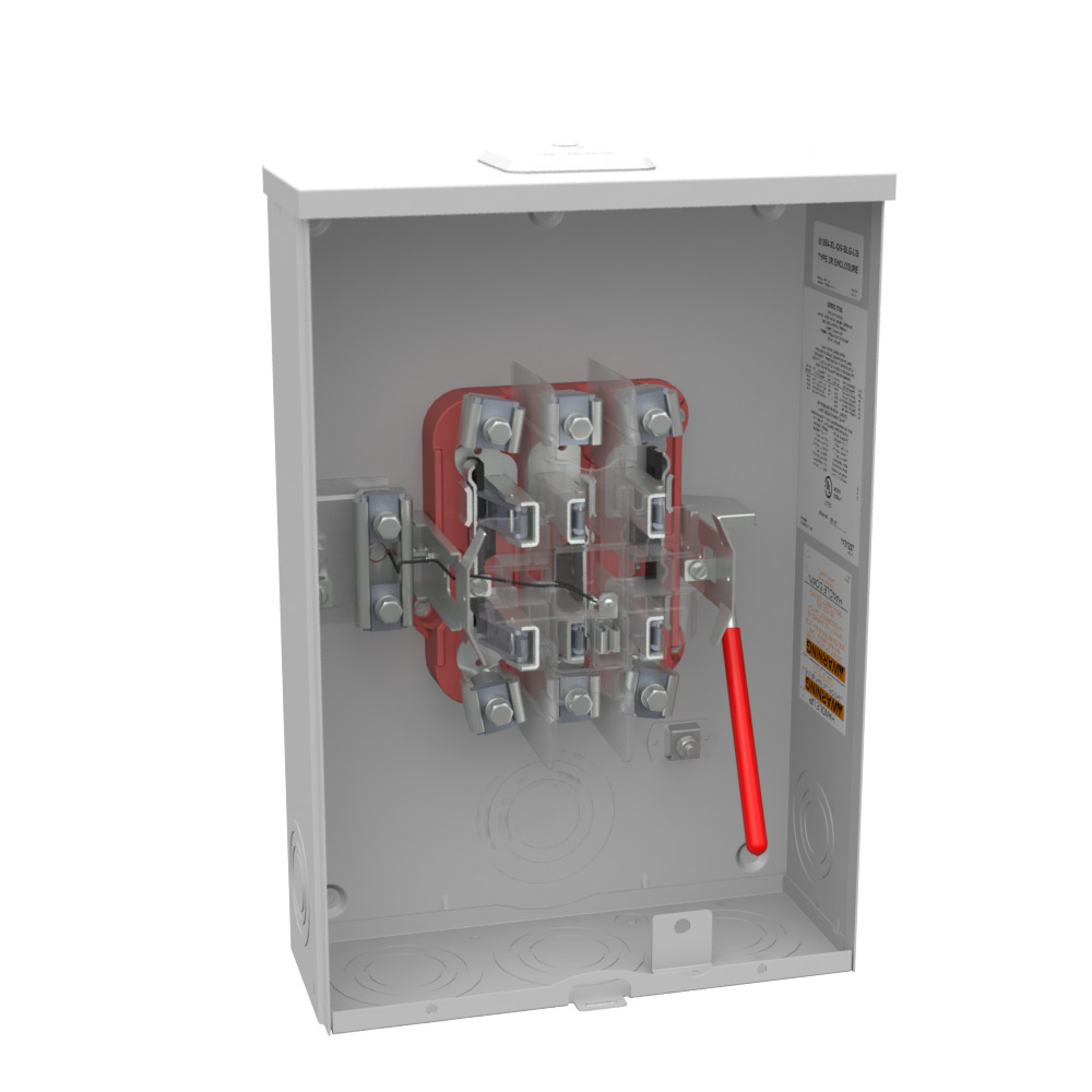 U1854-XL-QG-BLG-LIS 7 Term, Ringless, Small Closing Plate, Quadplex Ground, Lever Bypass, 7-8 inch Barrel Lock Ground with Bracket Provision, Long Island Lighting Company