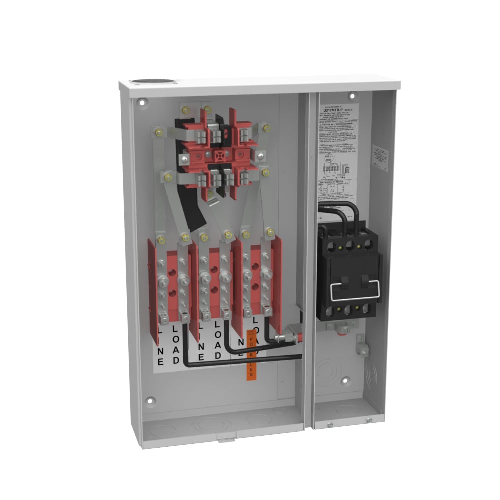 U217MTB-P48 7 Term, Ringed, Small Closing Plate, Link Bypass, 1-100 Amp, Main Pullout, 480V