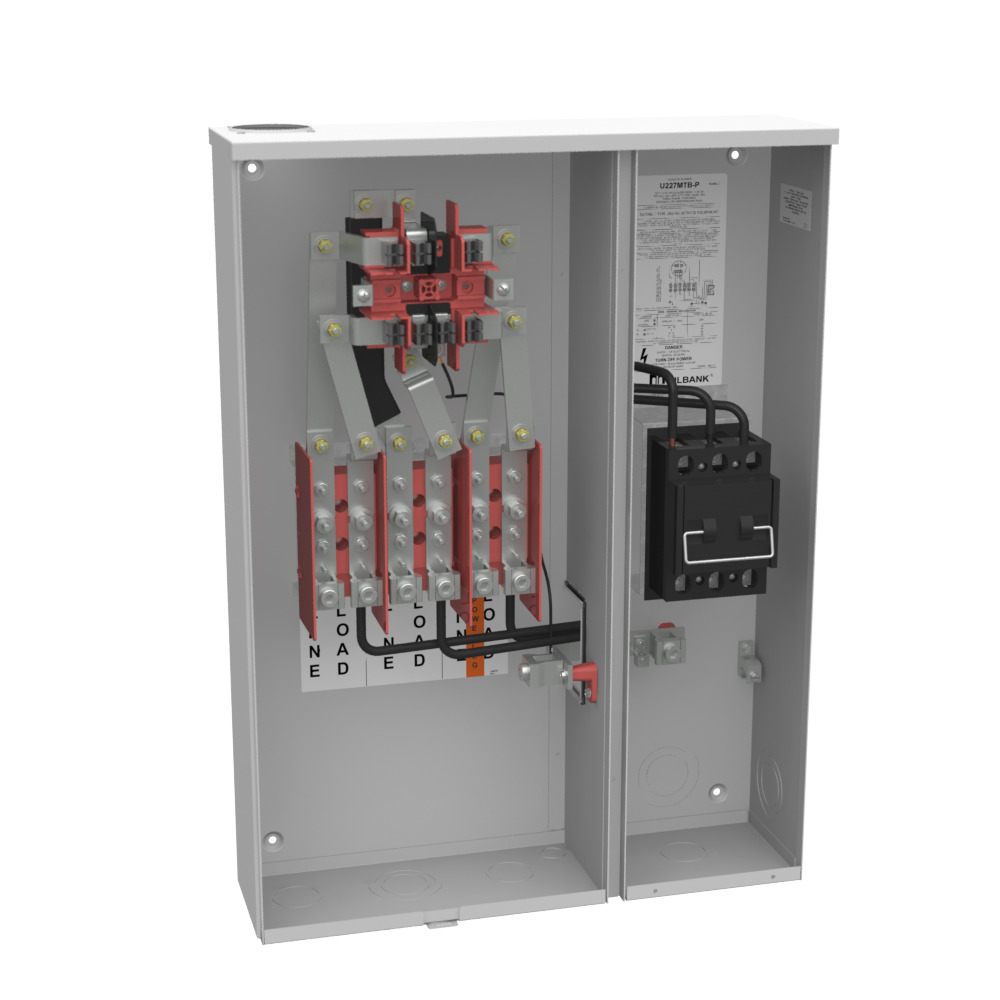 U227MTB-P 7 Term, Ringed, Small Closing Plate, Link Bypass, 1-200 Amp, Main Pullout