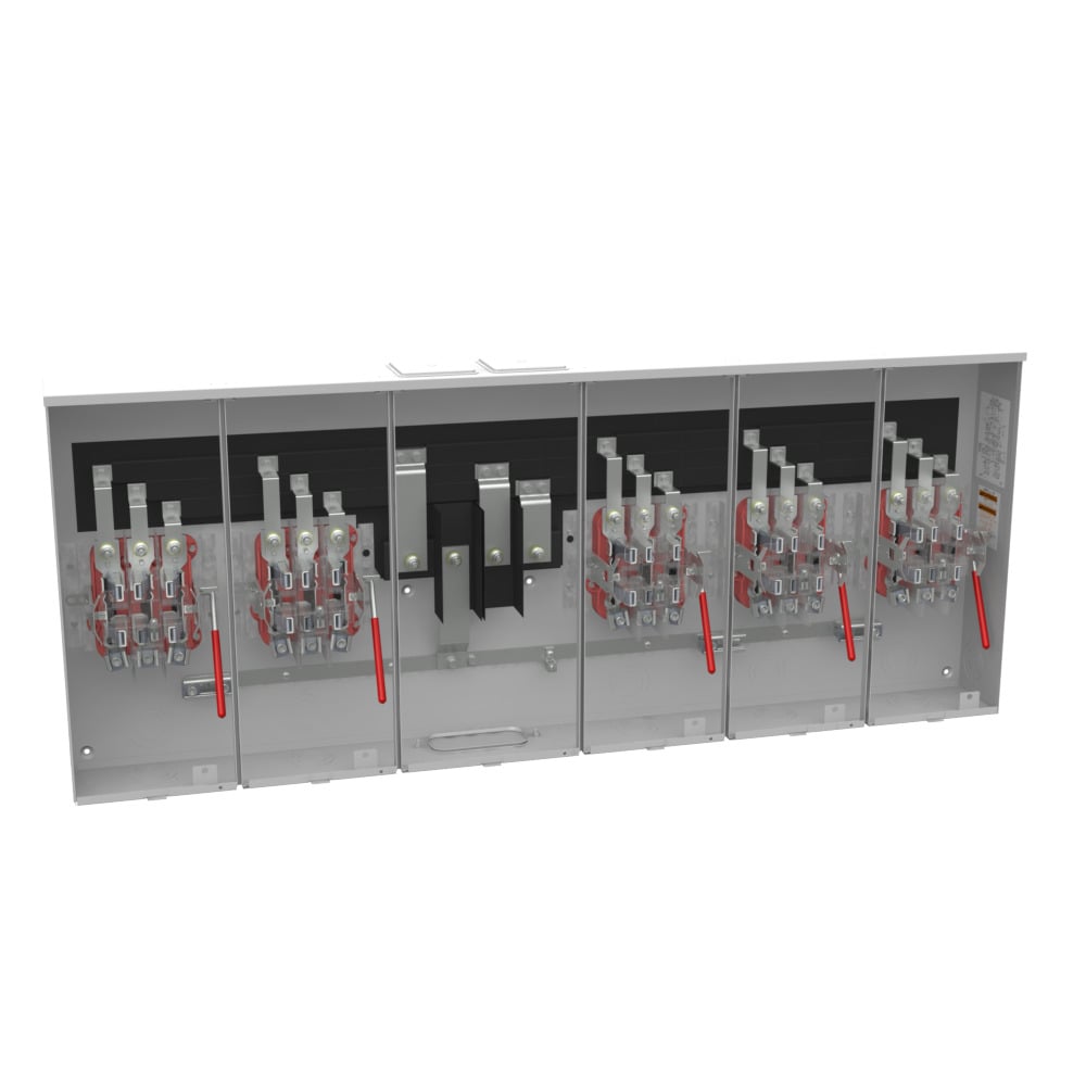 U2735-XT-PED 7 Term, Ringless, 2 Large Closing Plates, Lever Bypass, 5 Position, Pedestal Mount Provision