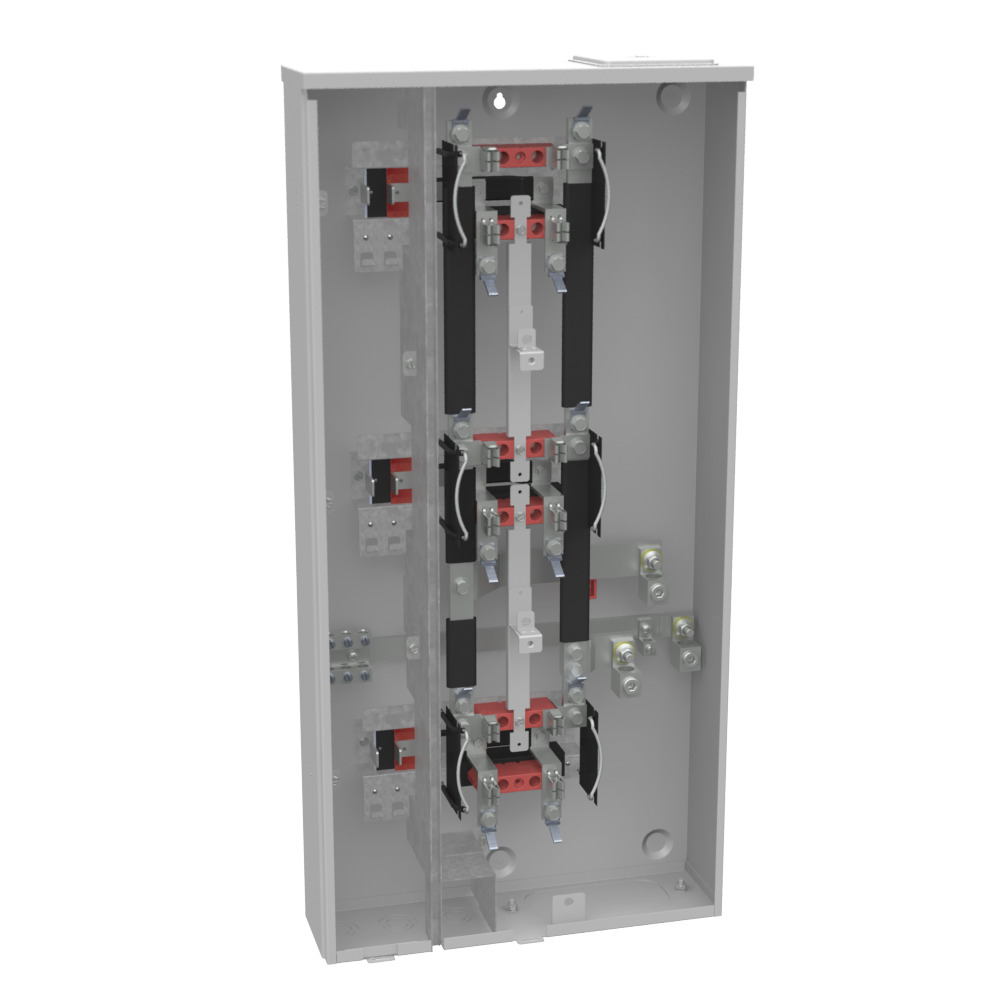 U2853-X-KK-K1-PED 4 Term, Ringless, Large Closing Plate, Horn Bypass, 3 Position, 3-125 Amp, Main Breaker Provision Single Connector, 6-350 kcmil, Pedestal Mount Provision