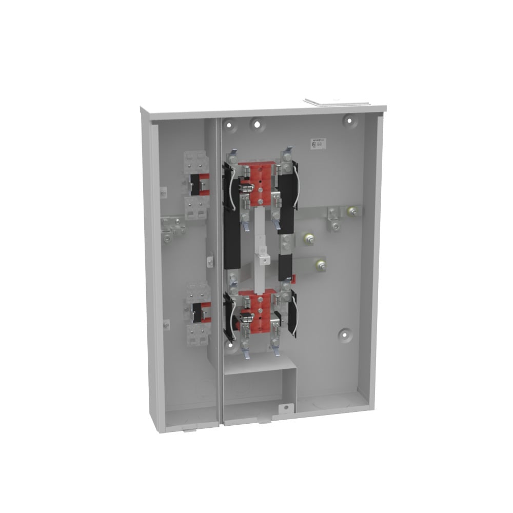 U2862-X-KK-5T 5 Term, Ringless, Large Closing Plate, Horn Bypass, 2 Position, 2-200 Amp, Main Breaker Provision, Vertical