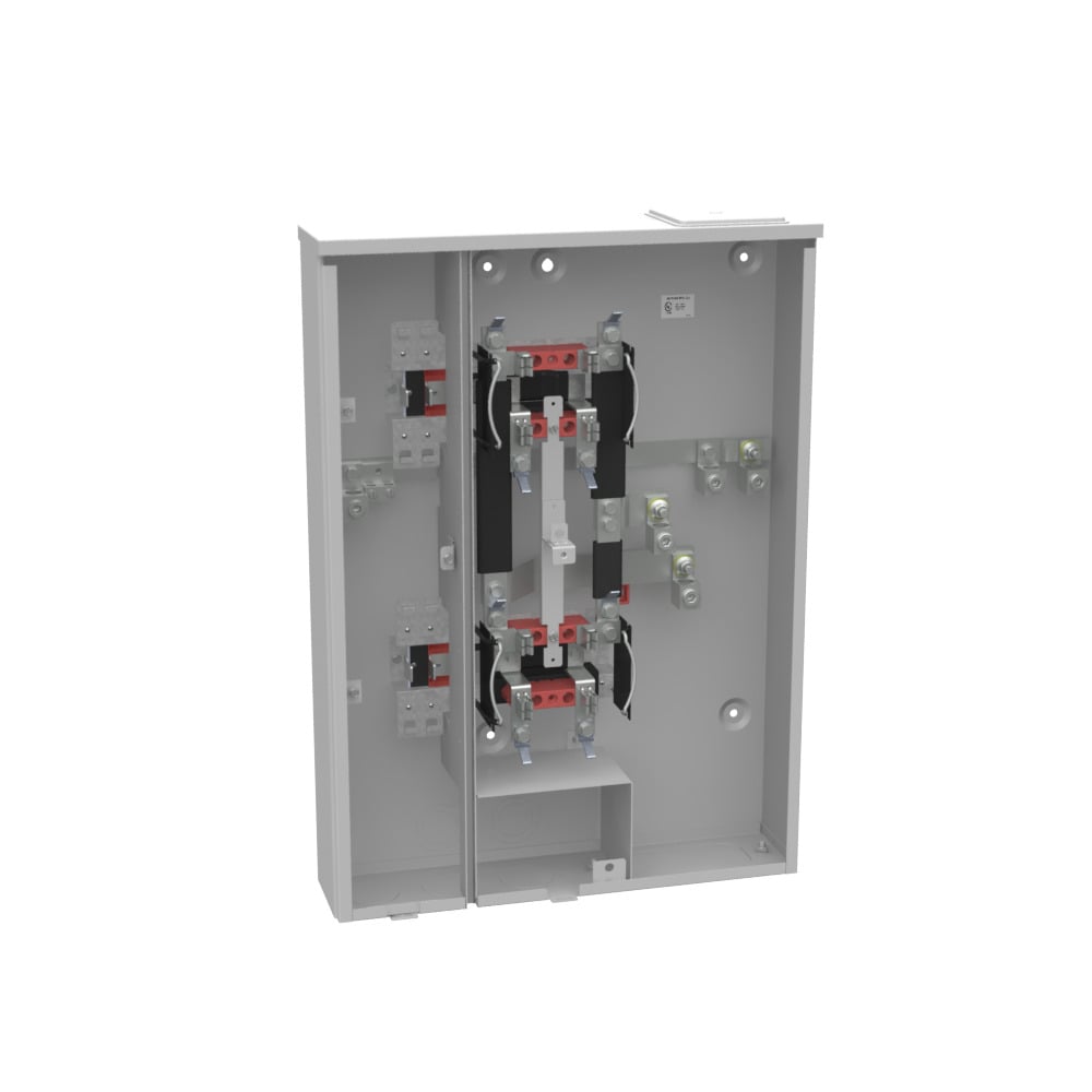 U2862-X-KK-K1-PED 4 Term, Ringless, Large Closing Plate, Horn Bypass, 2 Position, 2-200 Amp, Main Breaker Provision Single Connector, 6-350 kcmil, Pedestal Mount Provision