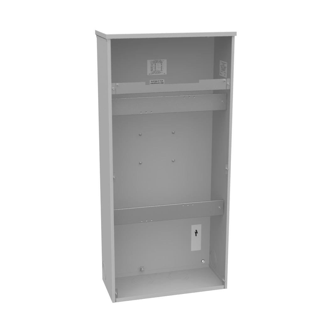 U3340-O 6 Term, Ringed, Plain Top, Test Switch Provision 24in-52 inch x 11 inch Painted Steel, Single Front Lift Off Screw Cover, Current Transformer Rack Provision