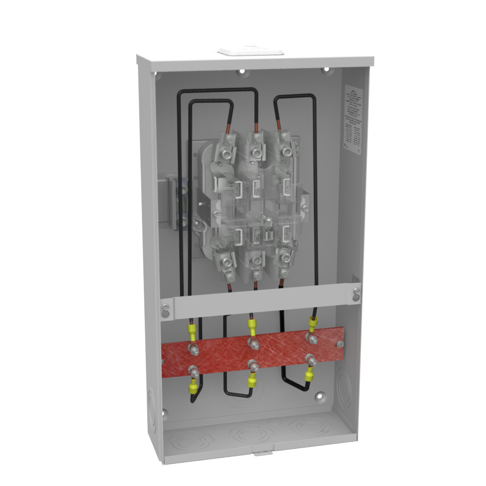 U3517-XL 7 Term, Ringed, Small Closing Plate, Link Bypass, 200 Amp