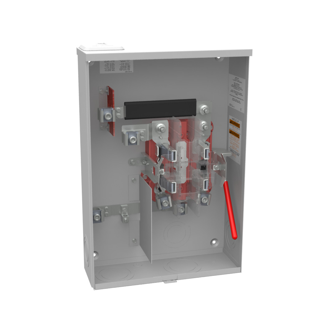 U3924-XL 4 Term, Ringless, Small Closing Plate, Lever Bypass, Side Bussed