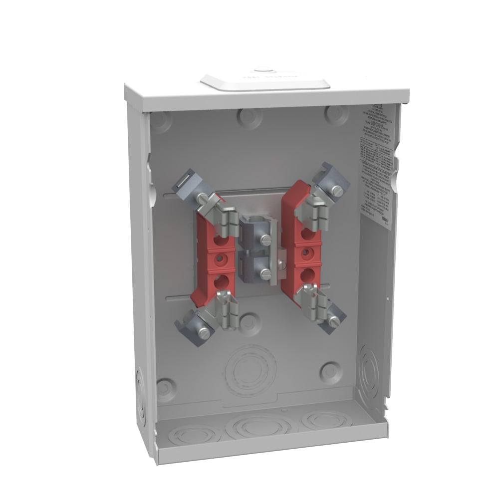 U7490-XL 4 Term, Ringed, Small Closing Plate, 125 Amp