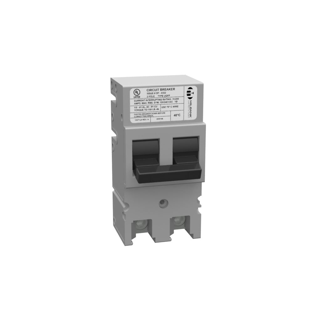 MILBANK 200 AMP 2 POLE 240 VOLT PLUG-IN 10K AIC