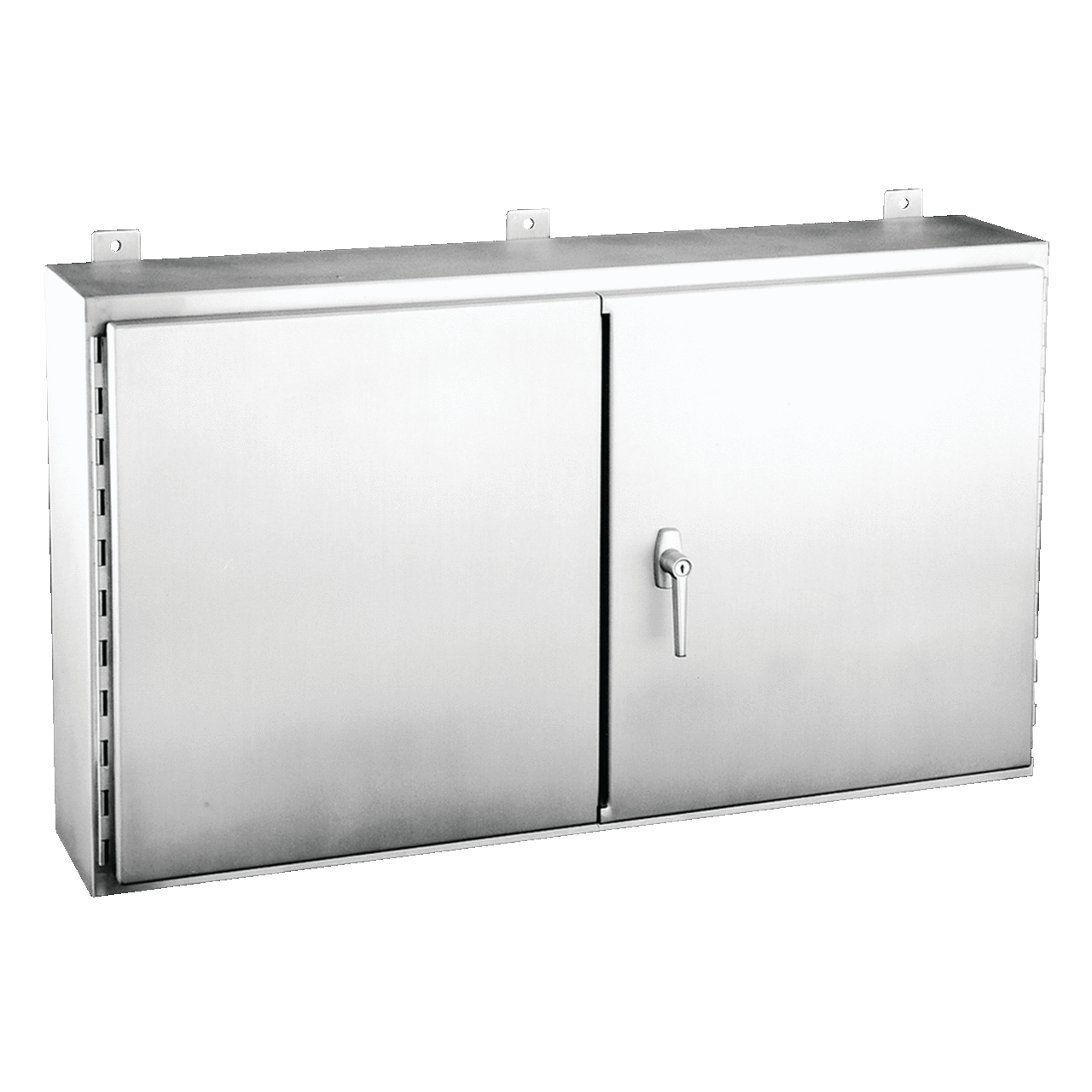Wallmount 2-Door 3-Point Latch Type 12, 42x42x12, Brushed, SS 304