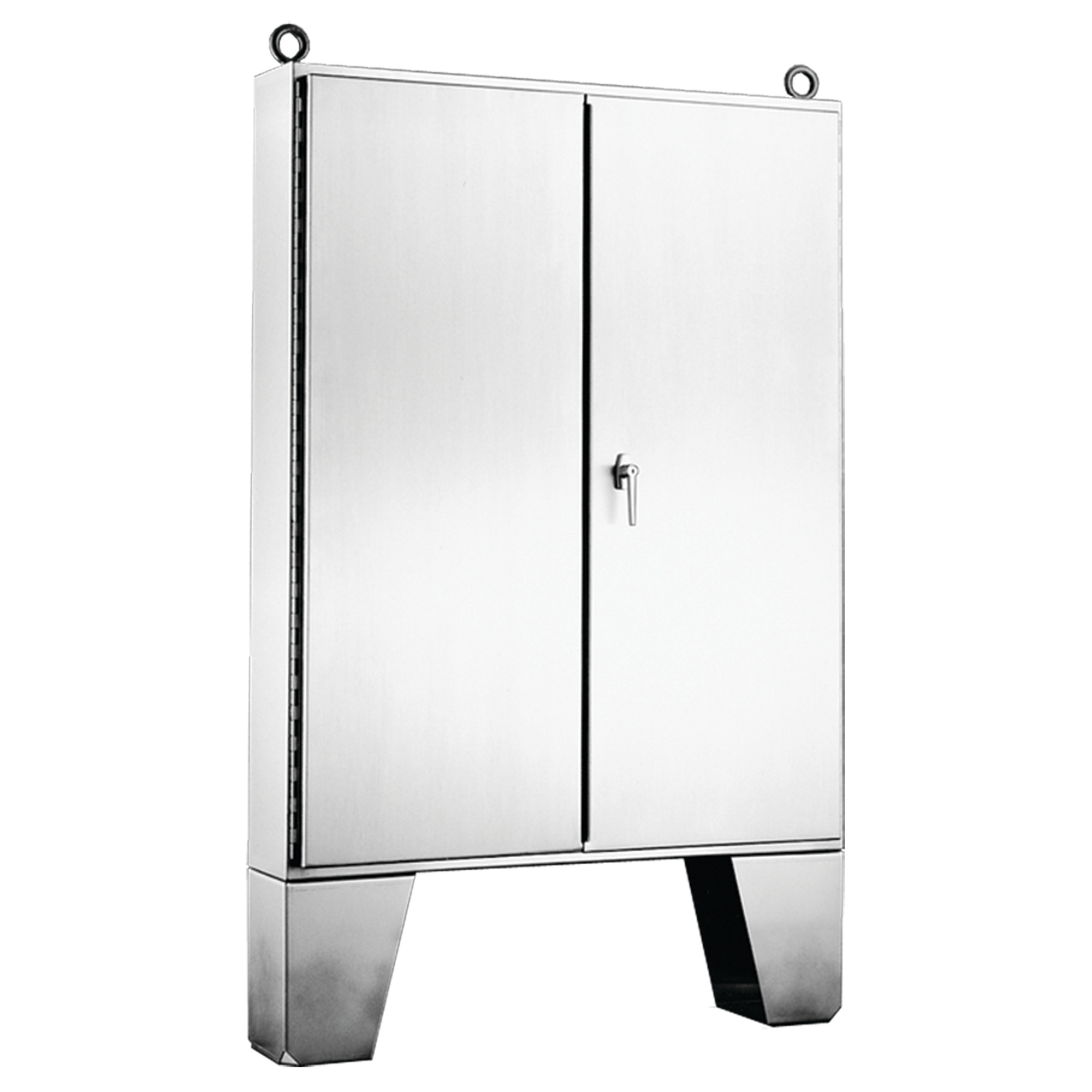Two-Door Floorstand 3-Pt Latch Type 12, 60x48x16, Brushed, SS304