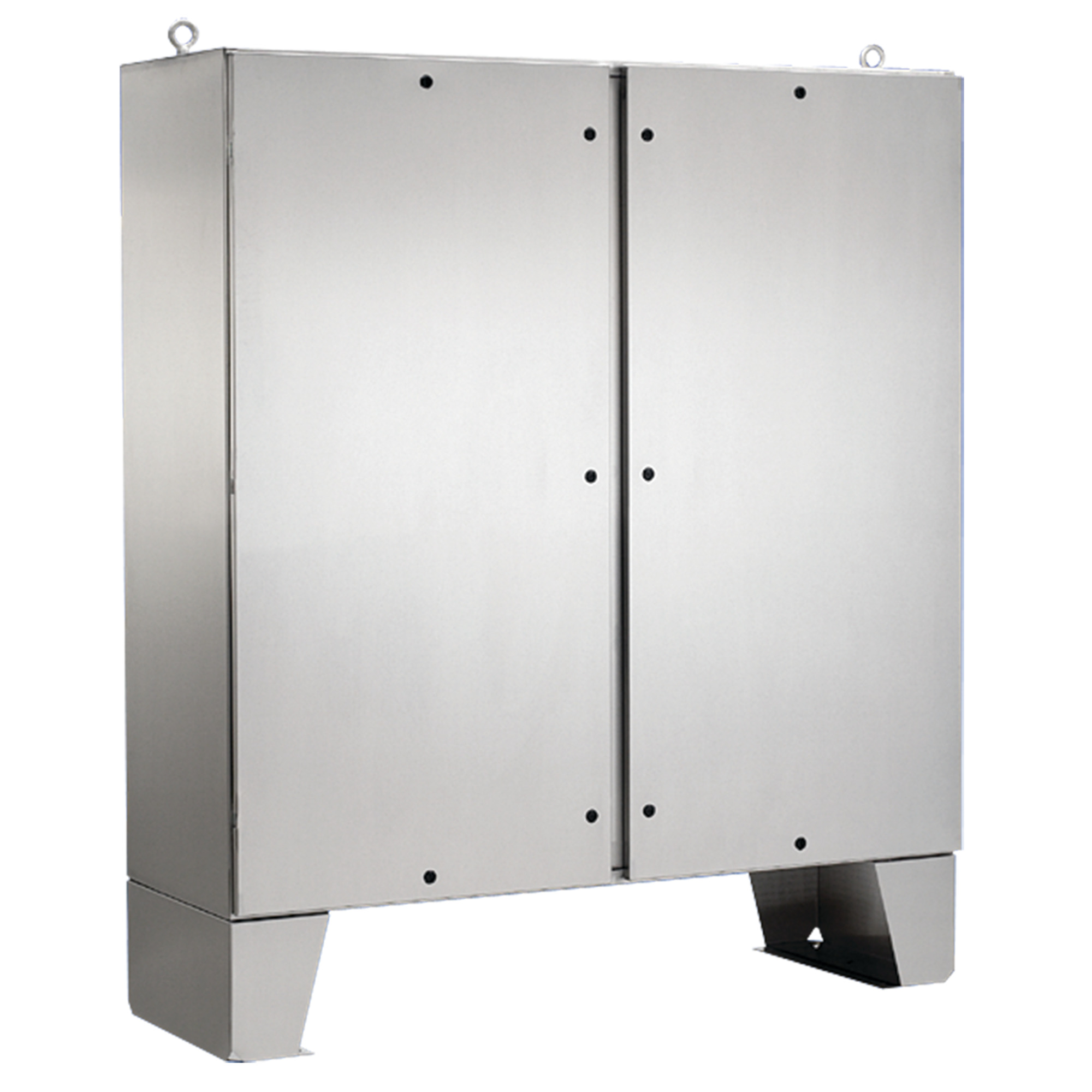 Two-Door Floorstand Type 4X 1/4-Turn Latches, 60x60x18, Brushed, SS304