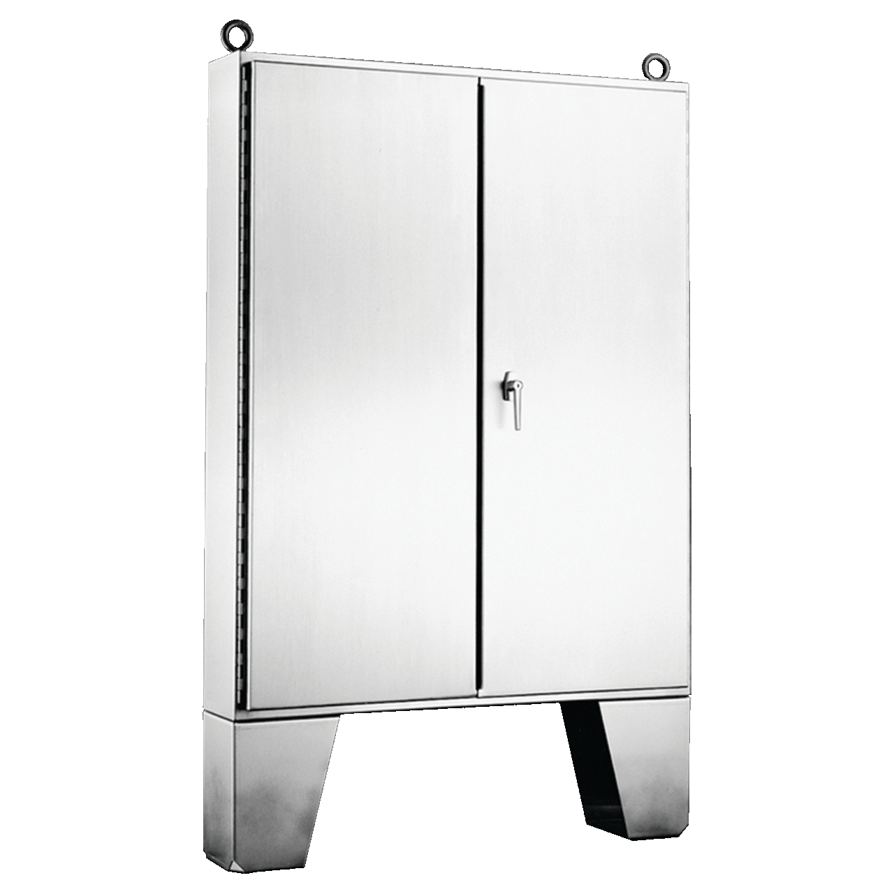 Two-Door Floorstand 3-Pt Latch Type 12, 72x60x10, Brushed, SS304