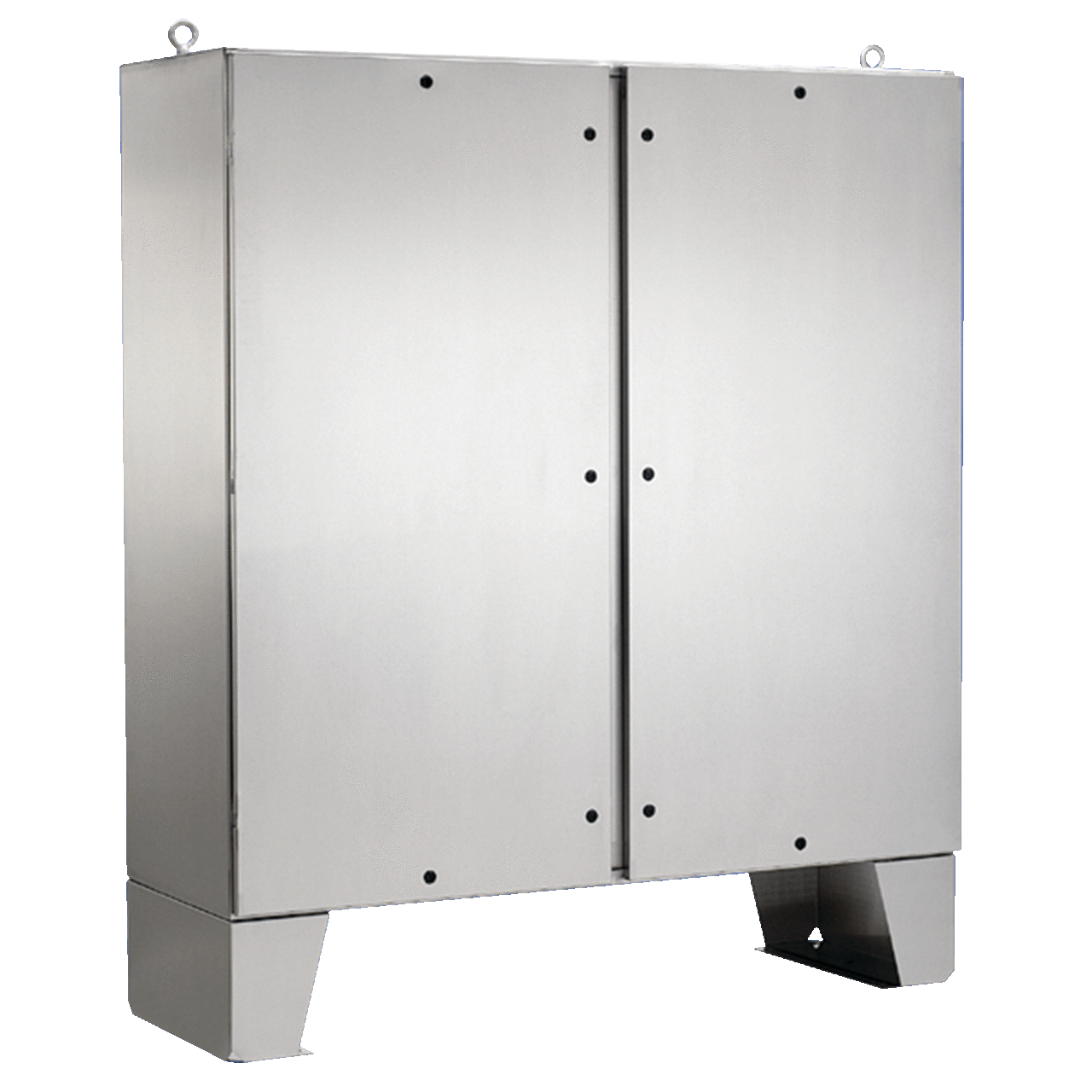 Two-Door Floorstand Type 4X 1/4-Turn Latches, 72x60x12, Brushed, SS304