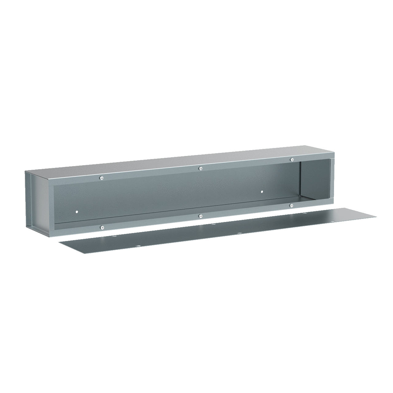 Wiring Trough NEMA Type 1, 8.00x8.00x24.00, Gray, Steel