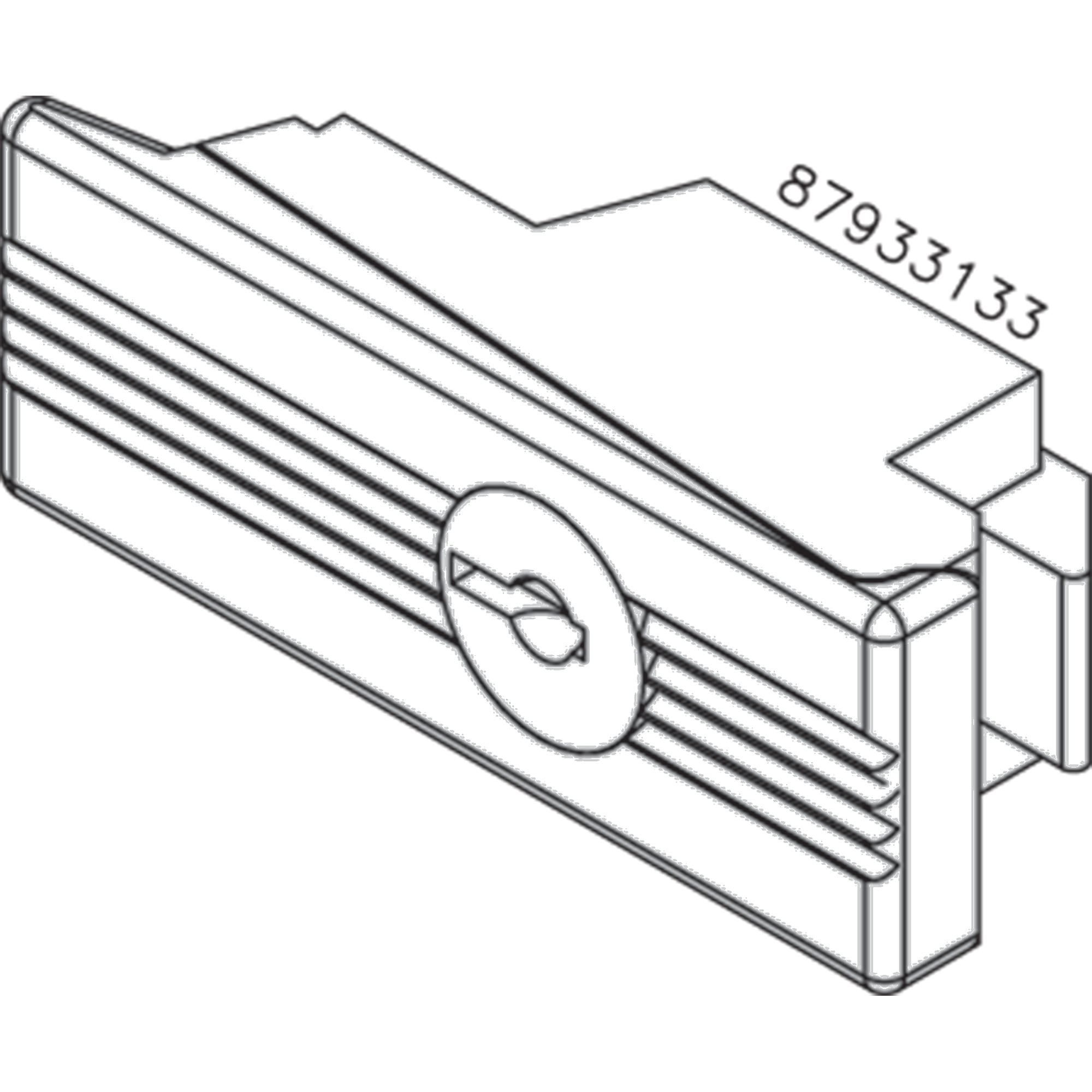 Replacement Tumbler Lock for Telephone Cabinet, 2.69x1.00x0.95, Plated, Steel
