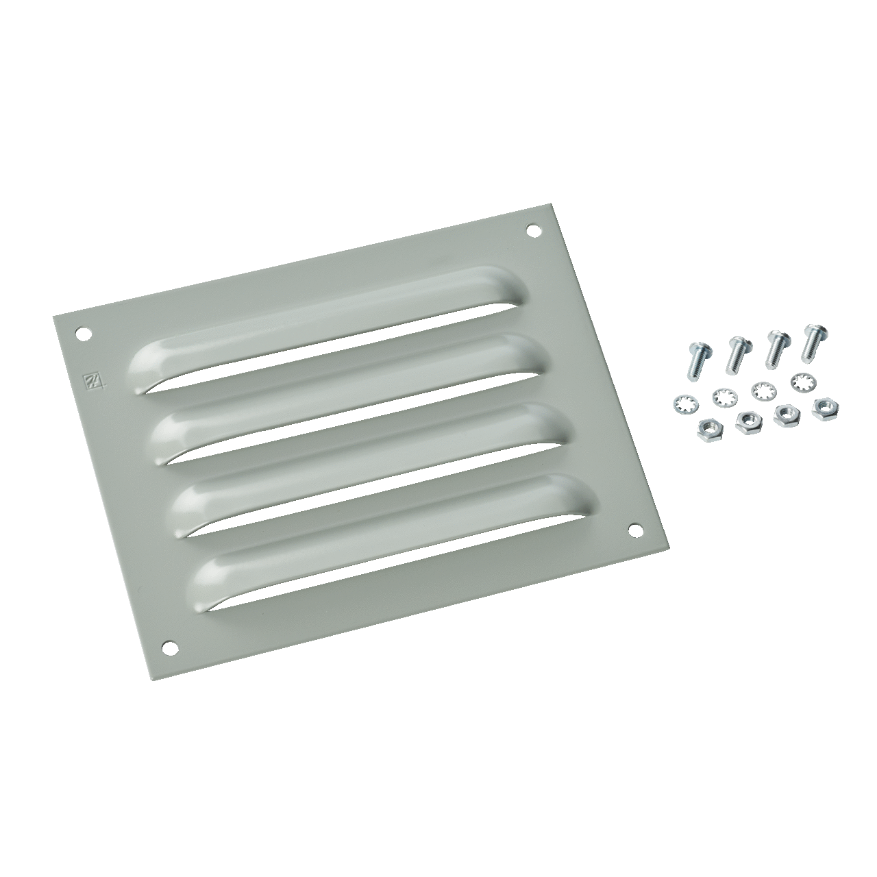 Louver Plate Kit, 8.19x9.50 inch, Brushed, Stainless Steel 316