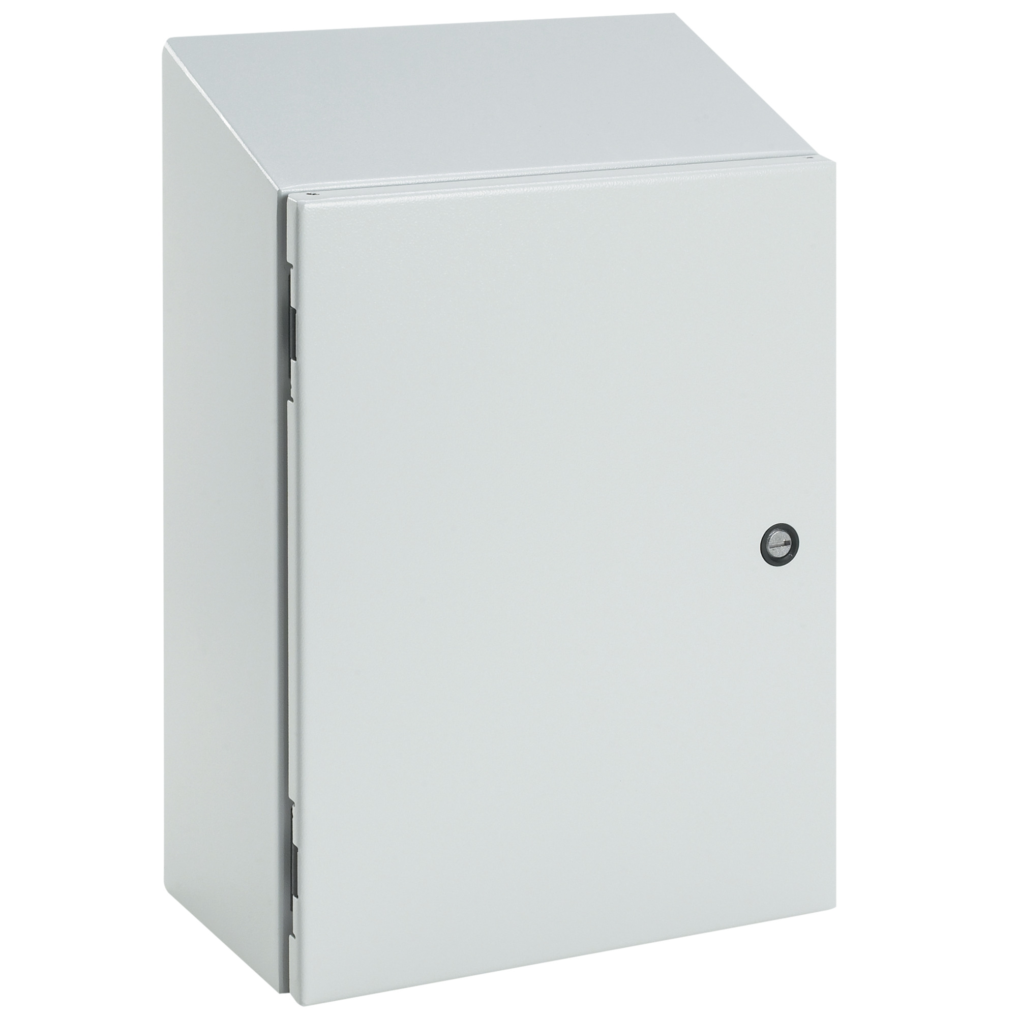Concept Sloped-Top Enclosure Type 4, 20.00x16.00x8.00, Light Gray, Mild Steel