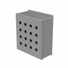 Extra-Deep Pushbutton Square Enclosure Type 12, 16PBx22.5mm, Gray, Steel