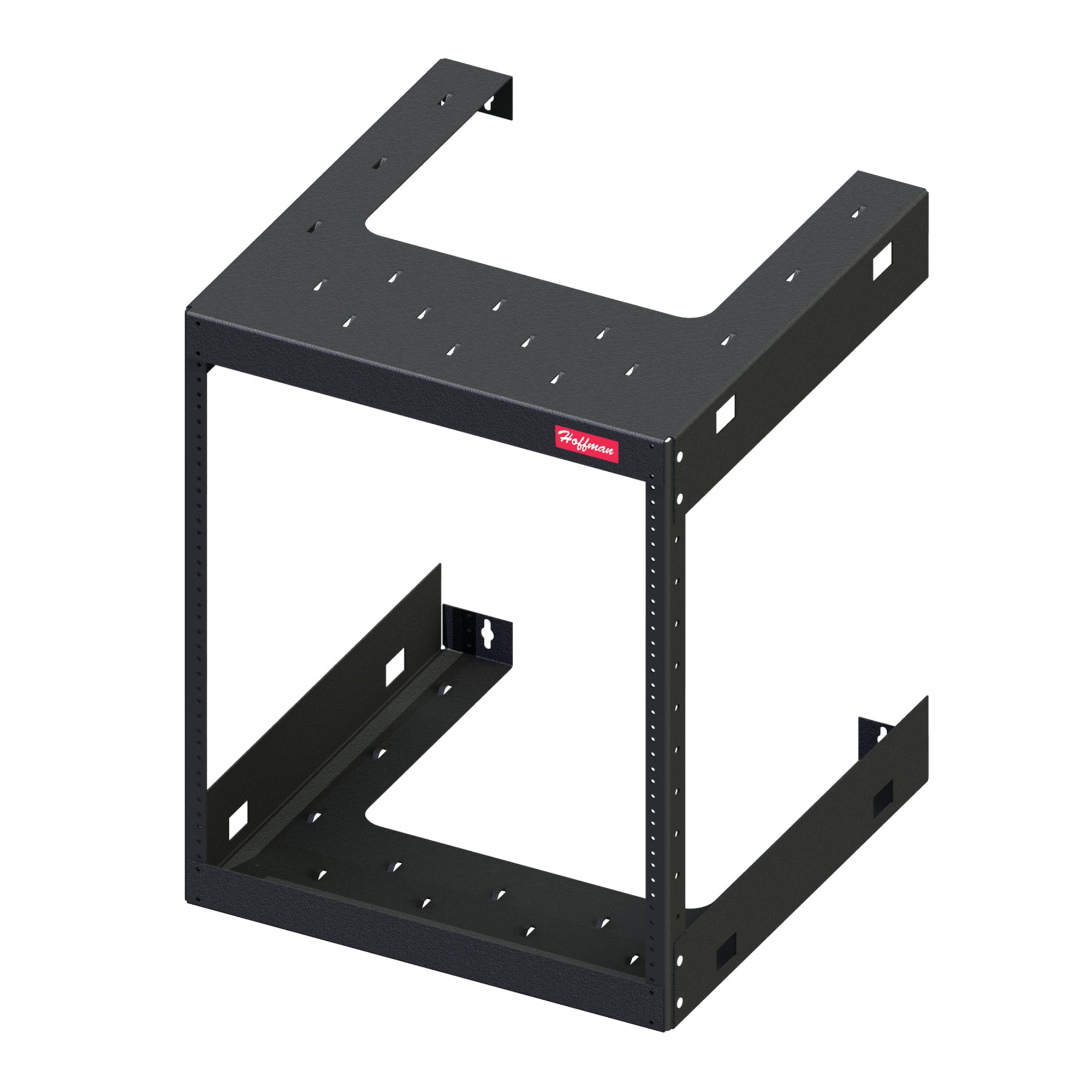 Rack 19-inch Fixed Wall-Mount 12U, 584x508x508mm, Black, Steel