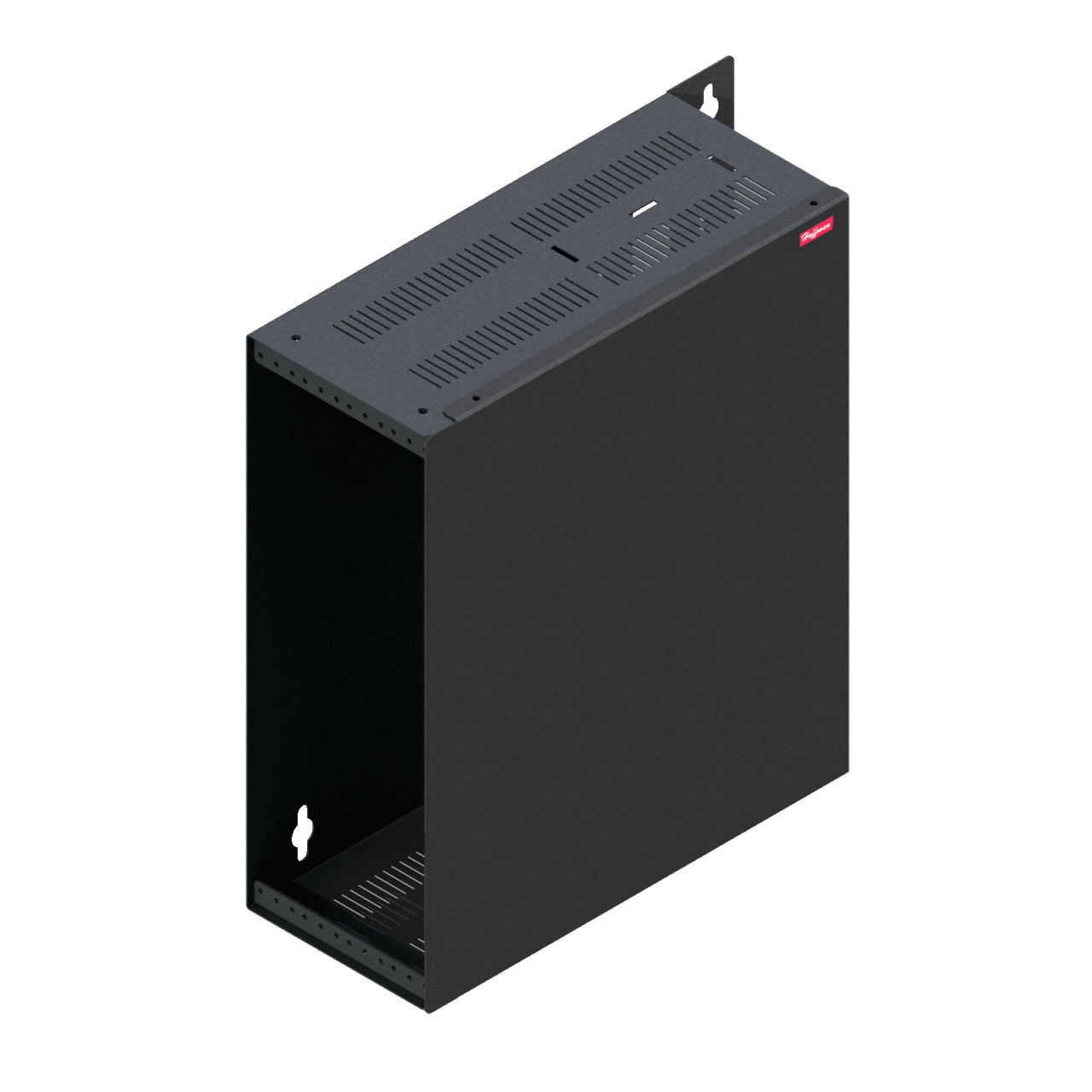 19-in. Side-Mount Cabinet, 19in, 2U, Black, Steel
