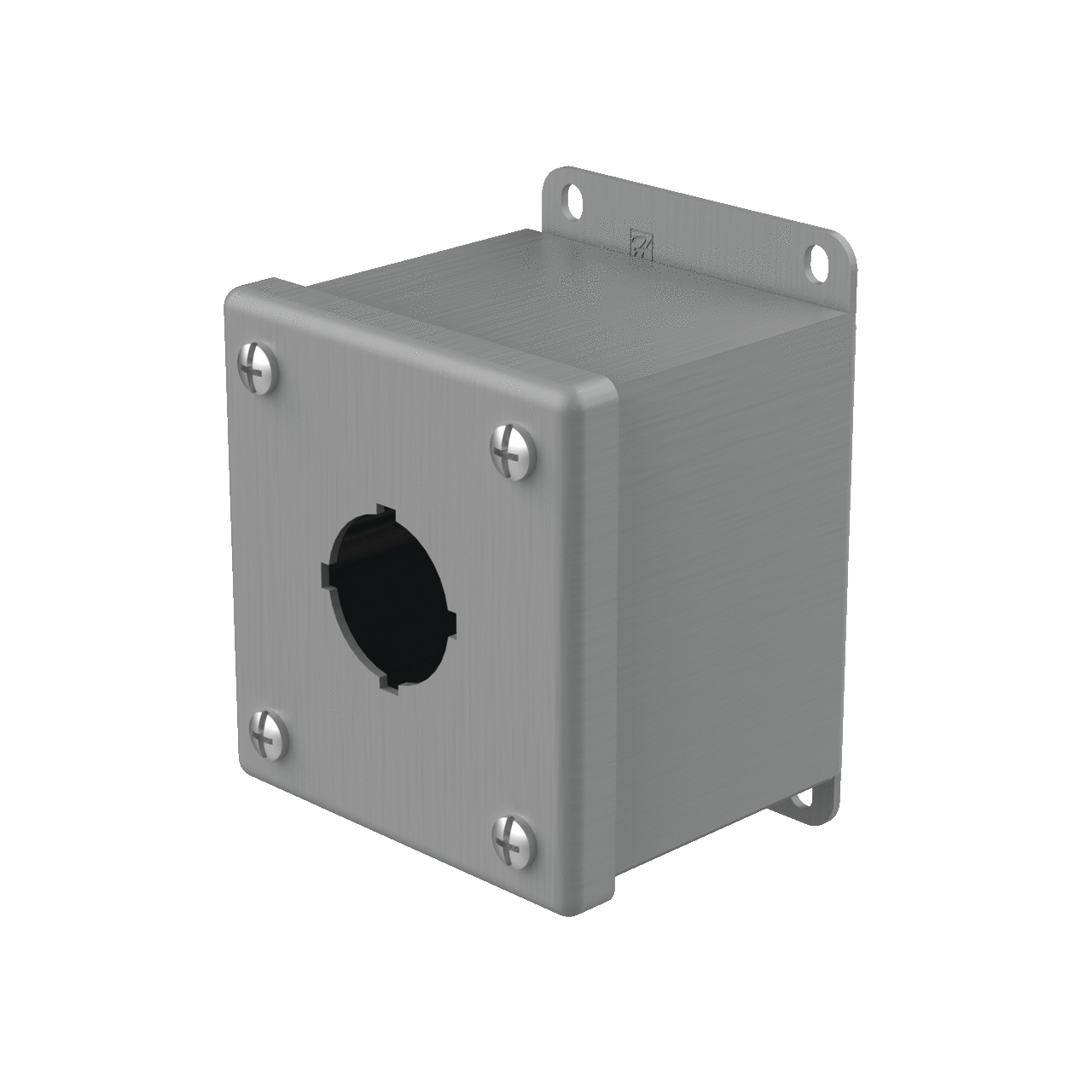 Pushbutton Enclosures Type 12, 1PBx30.5mm, Gray, Steel
