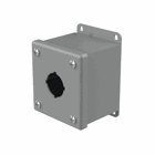 Pushbutton Enclosures Type 12, 1PBx30.5mm, Gray, Steel