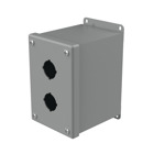 Extra-Deep Pushbutton Enclosure Type 12, 2PBx30.5mm, Gray, Steel