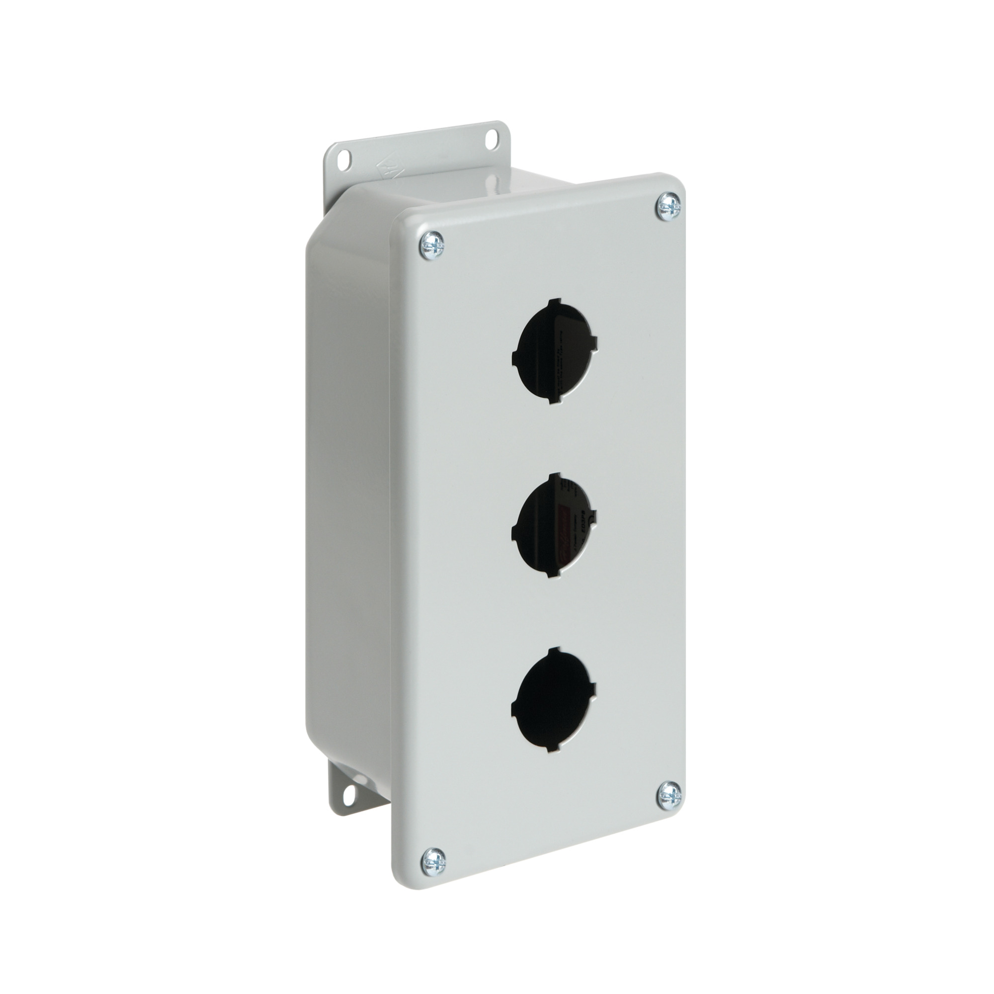 Deep Pushbutton Enclosures Type 12, 6PB x 22.5mm, Gray, Steel
