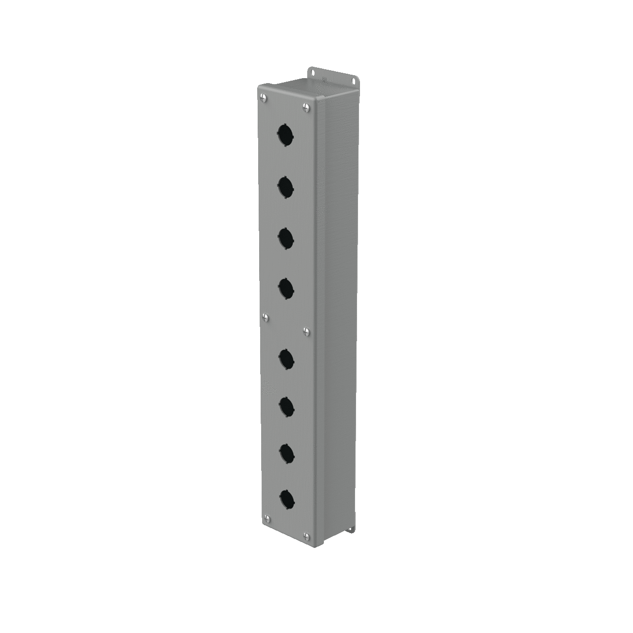 Pushbutton Enclosures Type 12, 8PBx22.5mm, Gray, Steel