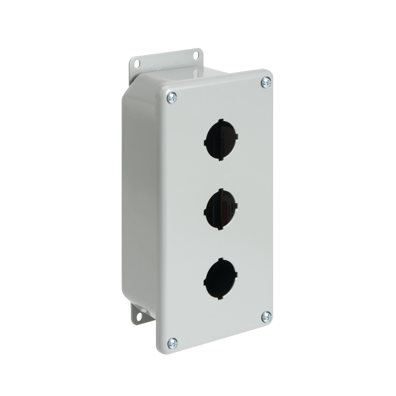 Deep Pushbutton Enclosures Type 12, 9PB x 22.5mm, Gray, Steel