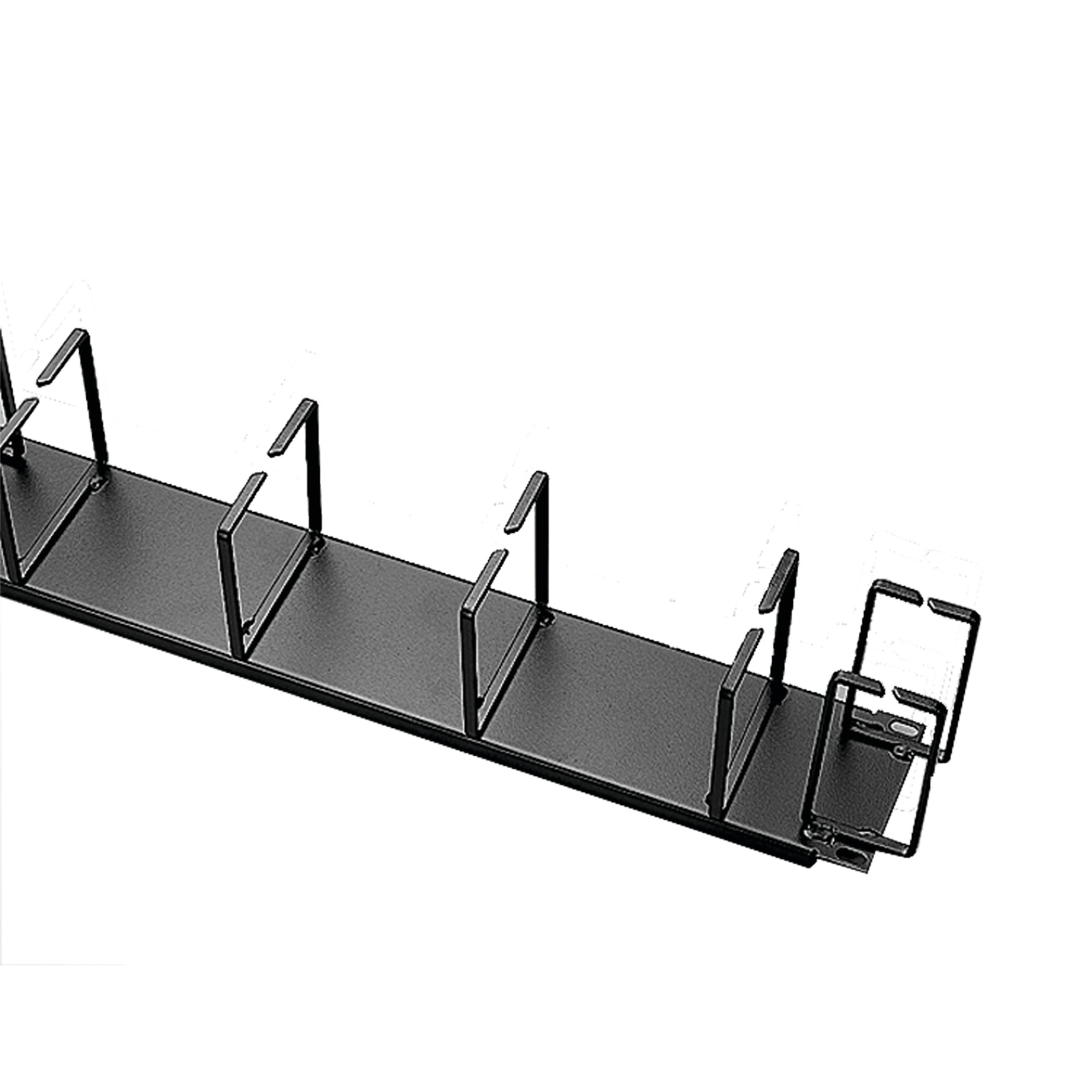Cable Manager, fits 19-inch rack, Black, Steel
