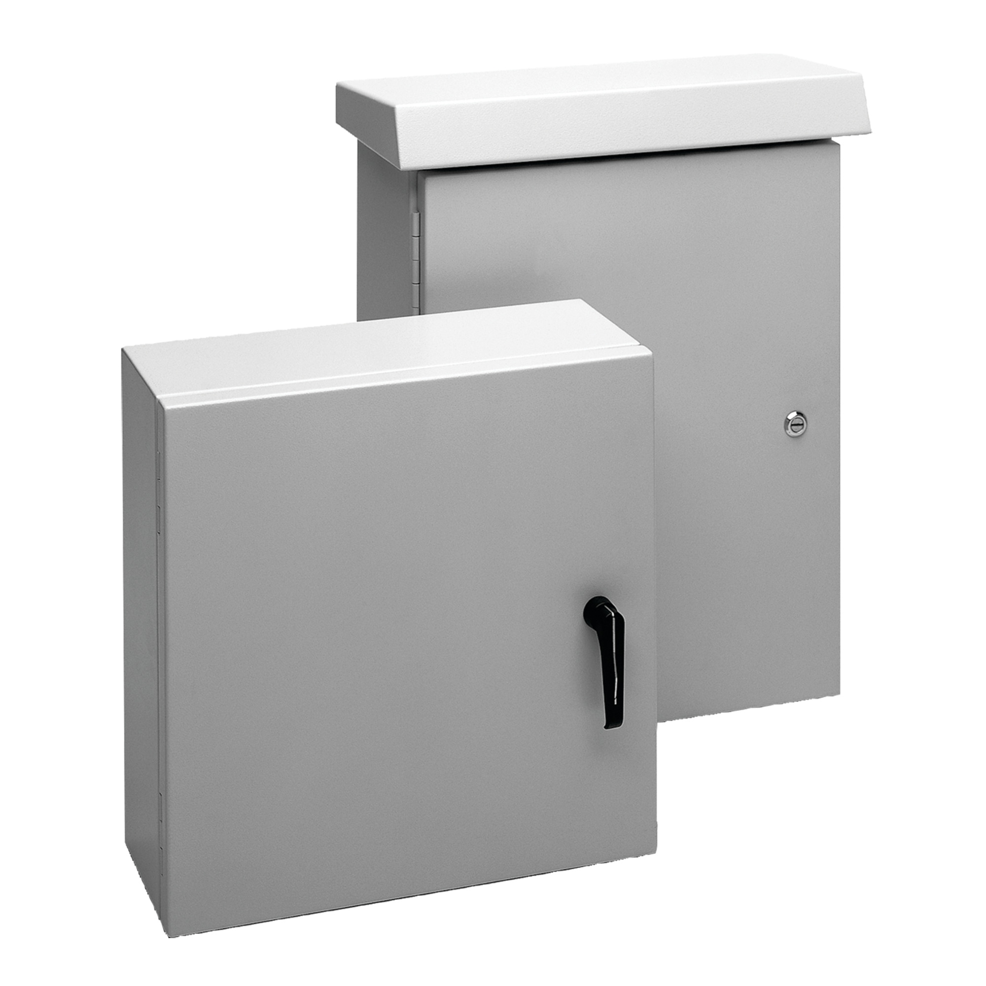 ComLine Enclosure Continuous Hinge Type 4X, 400x400x200mm, Gray, Aluminum