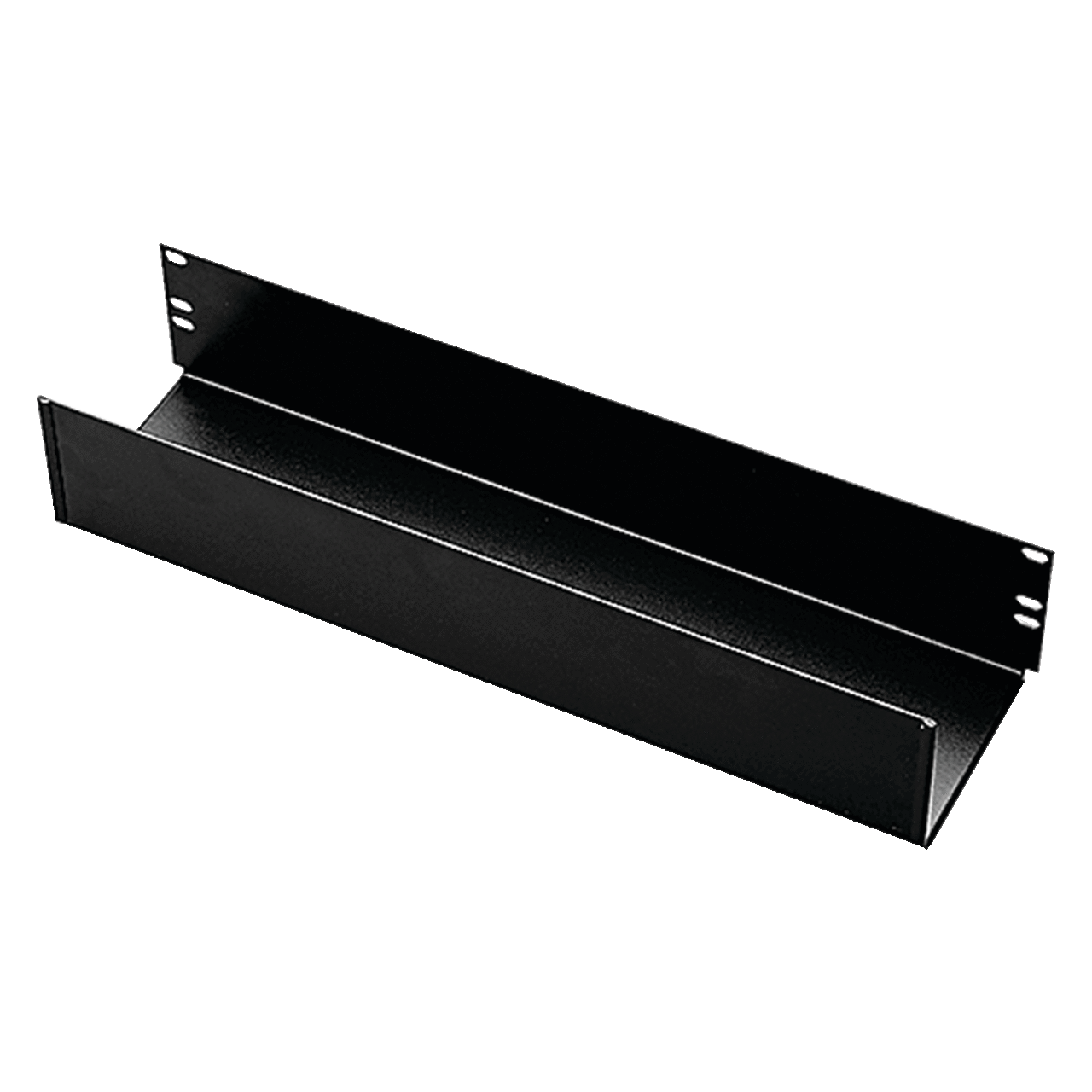 Cable Trough, fits 19-inch rack, Black, Steel