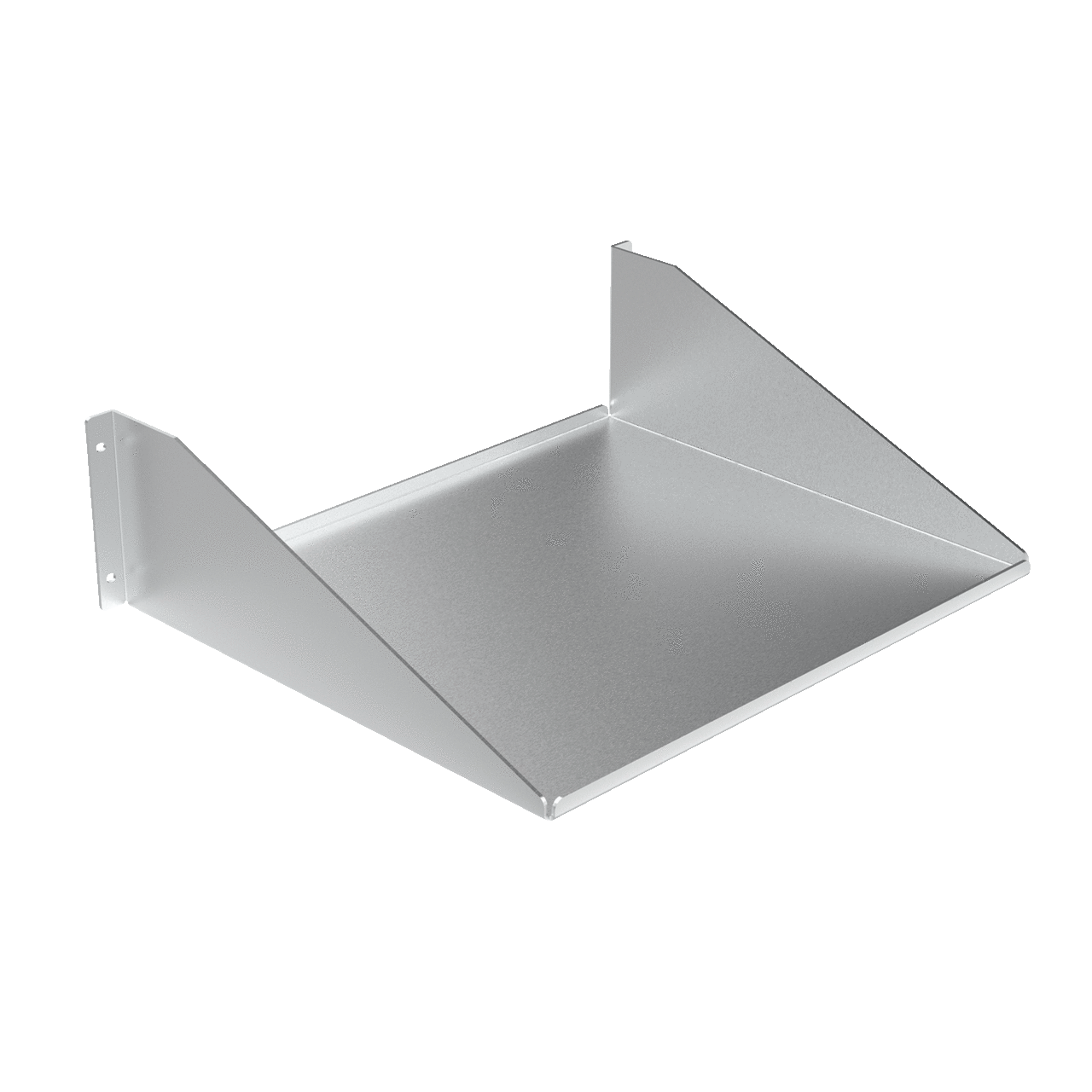 Single-Sided Steel Vented Shelf, fits 19" rack, Black, Steel