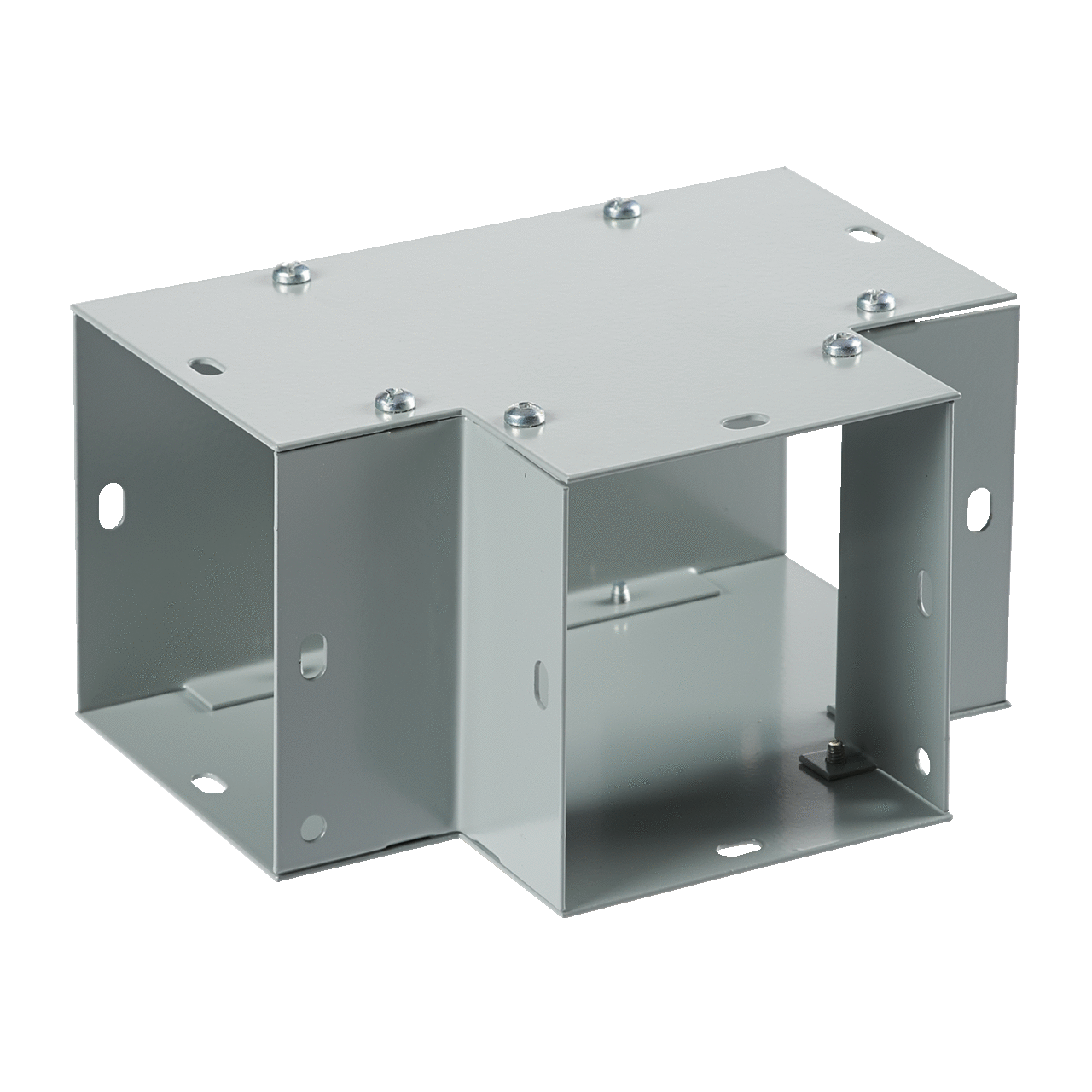Flush Tee 90-Degree, 12.00x12.00, Gray, Steel